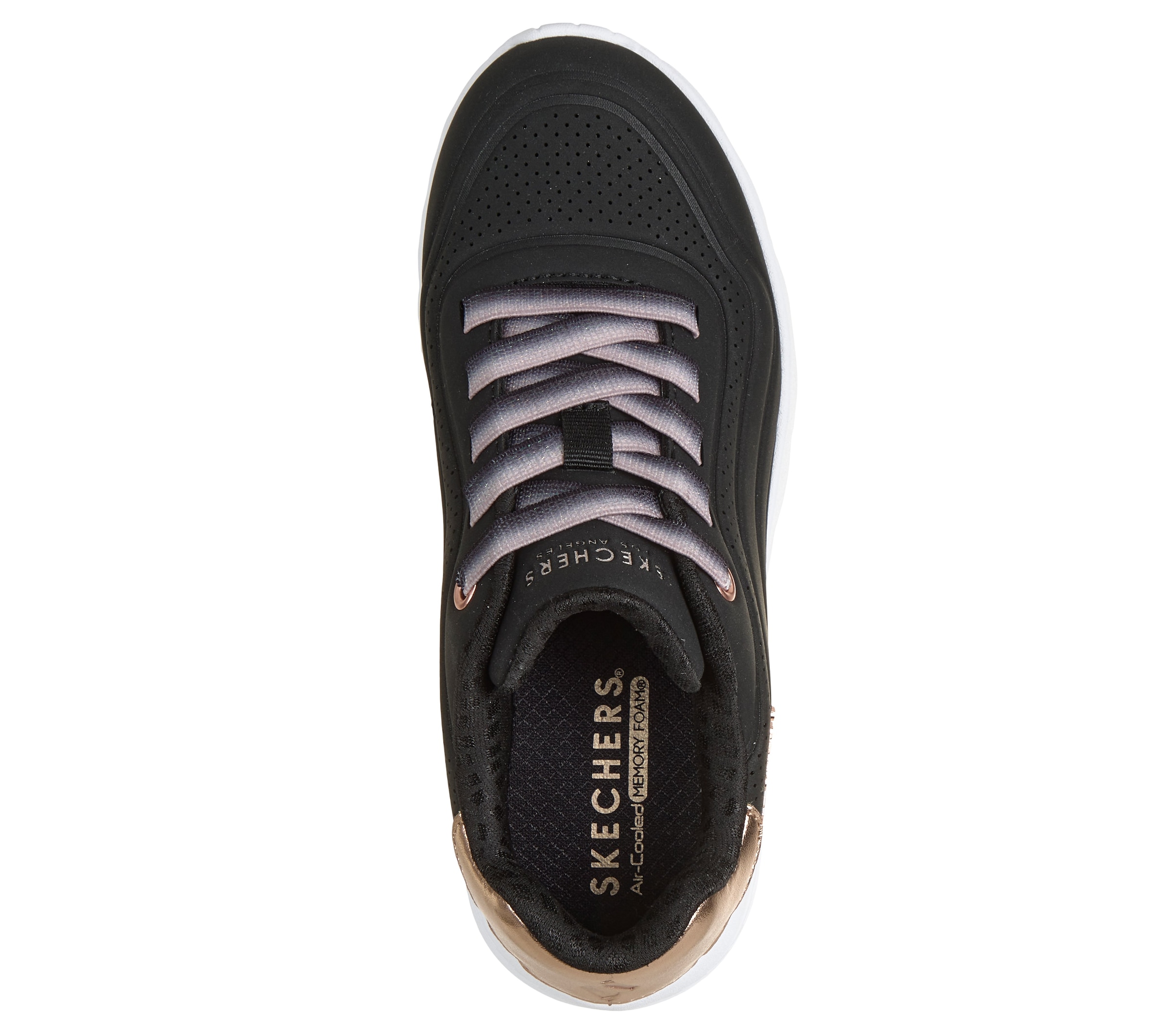 Skechers Slip-On Sneaker »UNO LITE«  Schnürschuh, Halbschuh, Keilabsatz, Grössenschablone zum Download