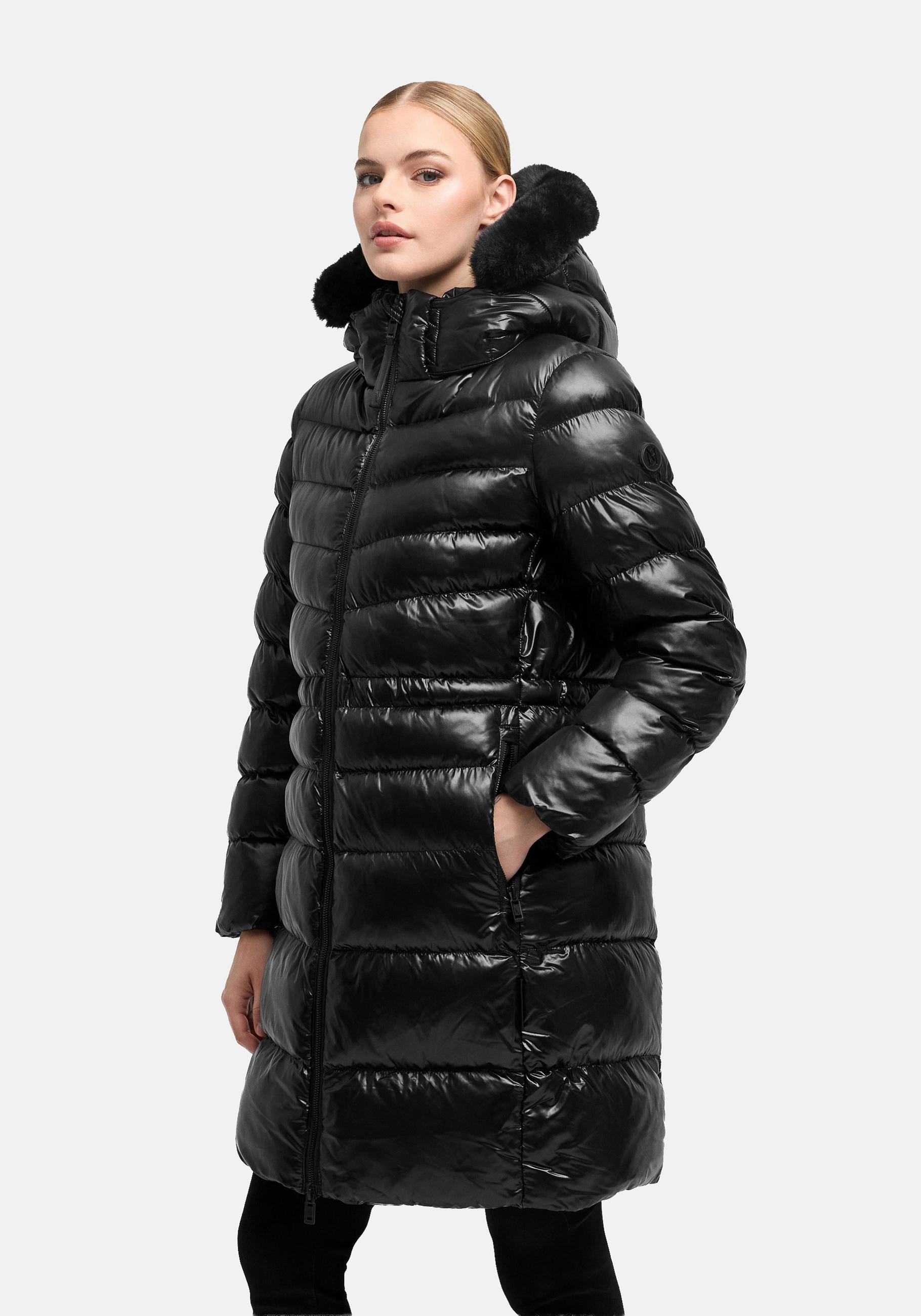 Navahoo Steppmantel "Lumeiaa 14" Warmer Damen Wintermantel mit Kunstfellbesatz