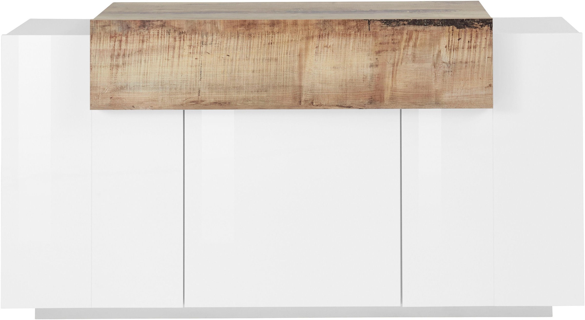 INOSIGN Sideboard »Coro, Kommode, Schrank, Kredenz, grifflos mit Einlegeböden«, mit 1 klappe, 3 Türen, Doppeltiefe B/T/H 160x45x85,6cm