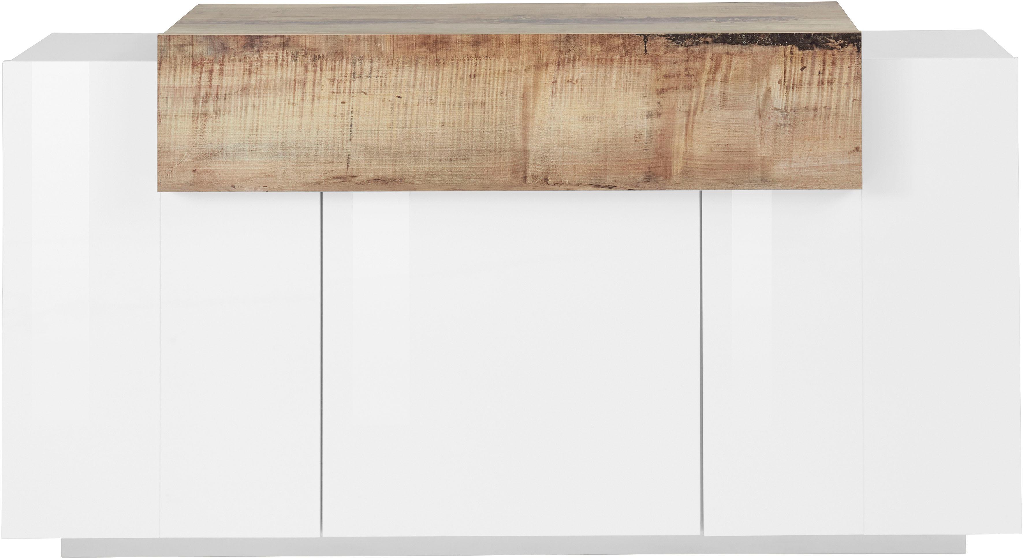 Thumbnail - INOSIGN Sideboard "Coro, Kommode, Schrank, Kredenz, grifflos mit Einlegeböden", mit 1 klappe, 3 Türen, Doppeltiefe B/T/H...