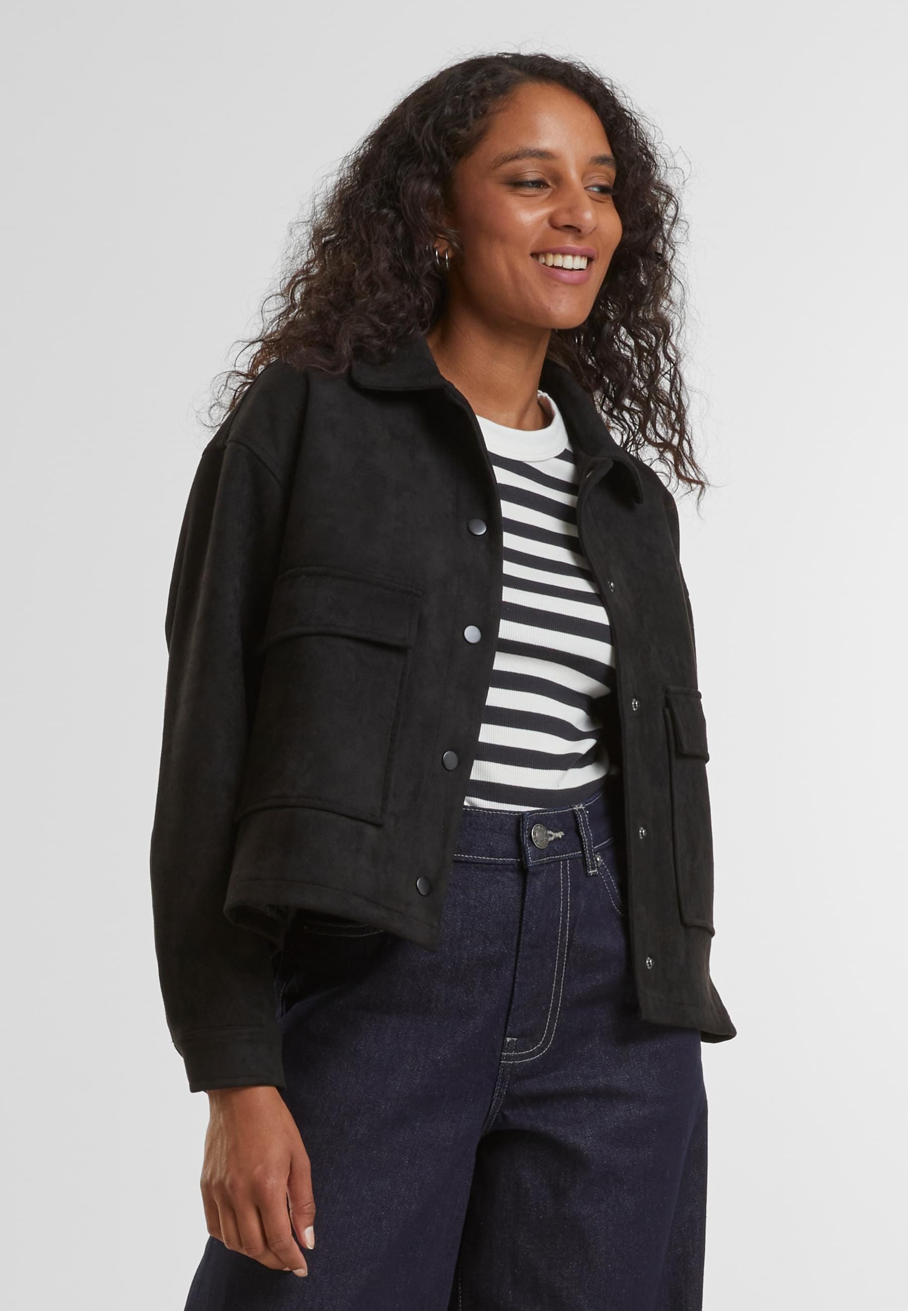 URBAN CLASSICS Allwetterjacke »Urban Classics Ladies Soft Touch Jacket«, (1 St.), ohne Kapuze