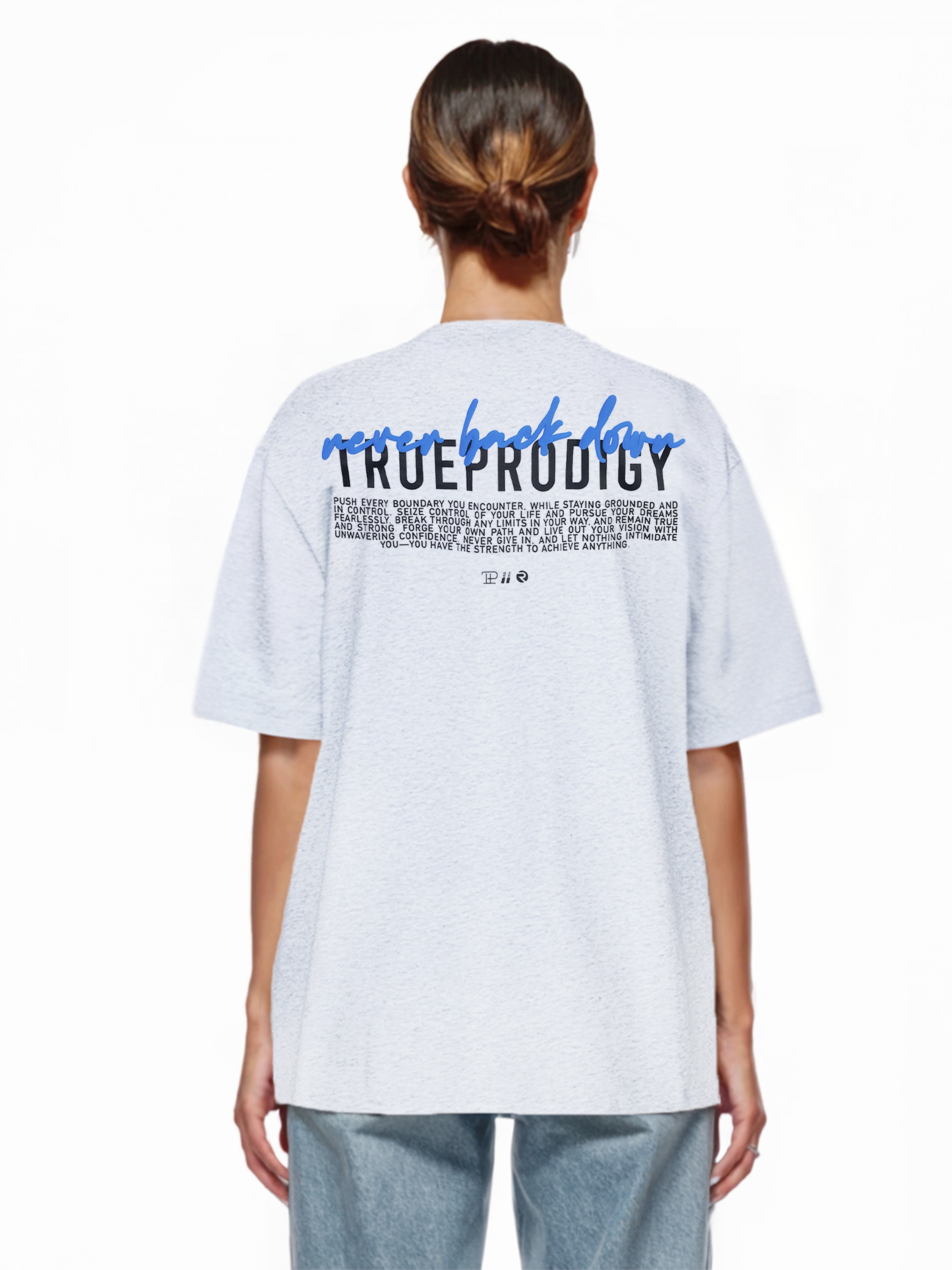trueprodigy Oversize-Shirt "Lior F Logo Print Oversized Rundhals"