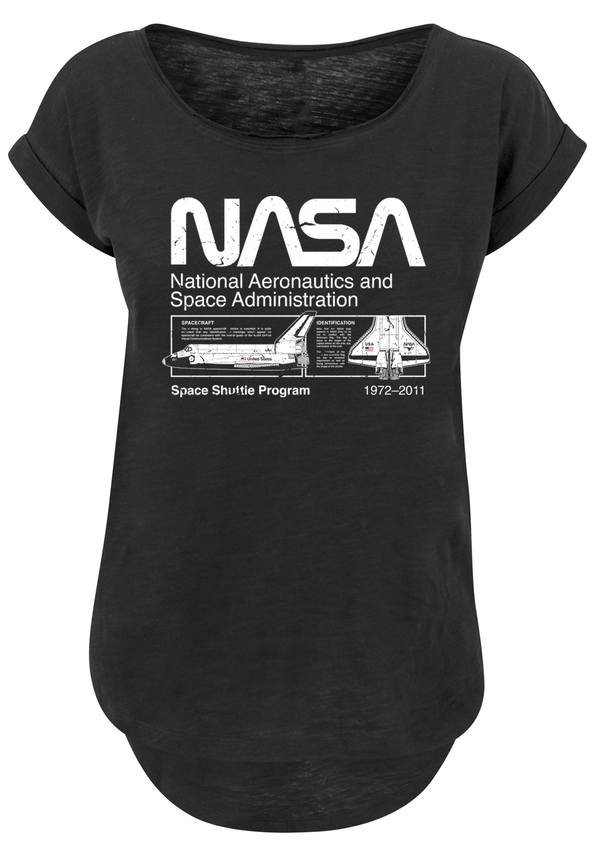 F4NT4STIC T-Shirt »NASA Classic Space Shuttle Black«, Print