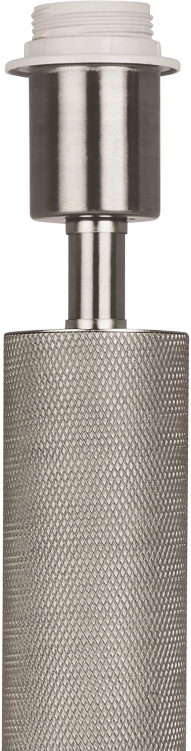 Searchlight Sockelleuchte »Nur Sockel - Londoner Tischlampe - Geraffeltes Silber« E27 1 Stk.