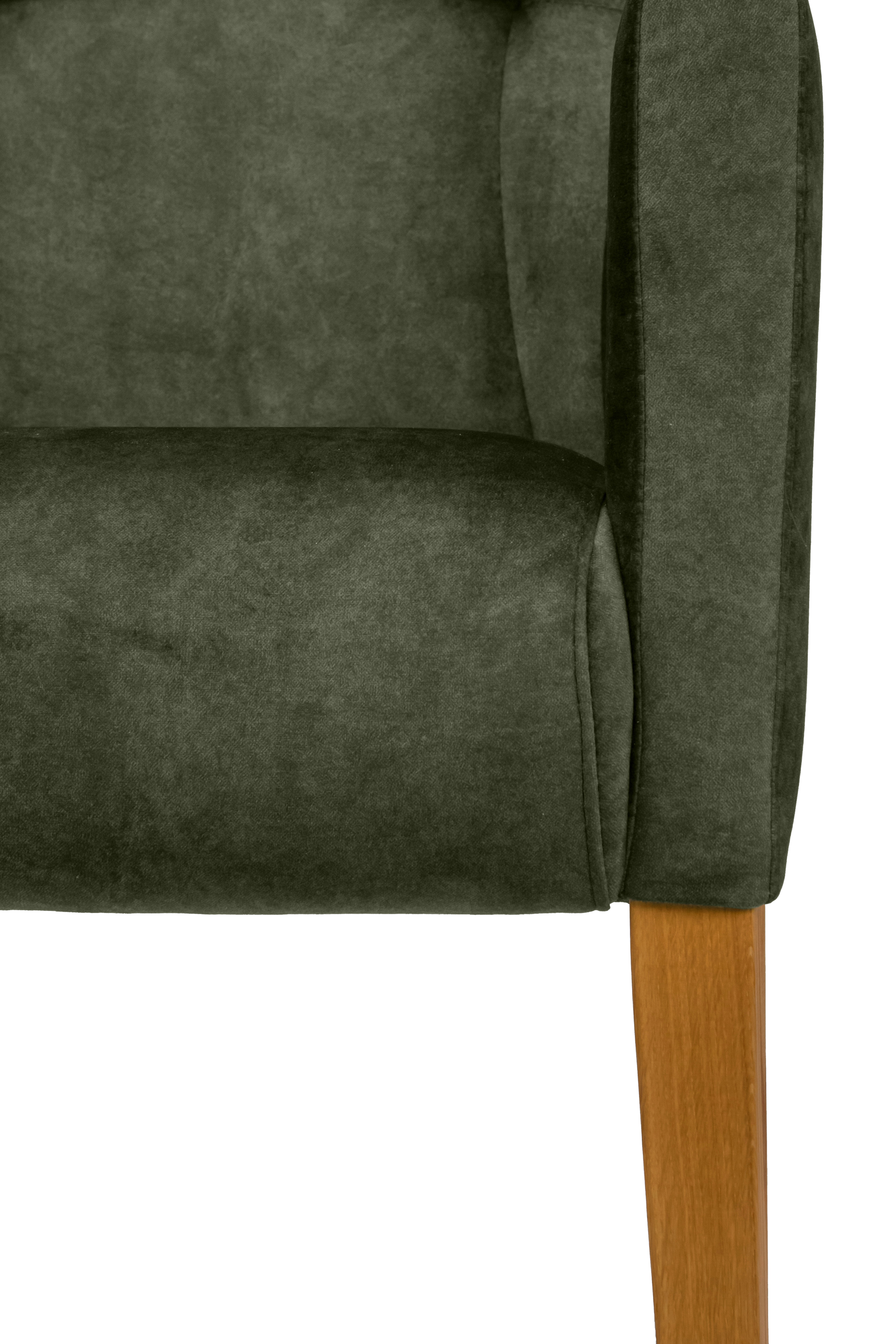 Home affaire Armlehnstuhl »King«, Samtvelours, Esszimmerstuhl mit Knopfheftung