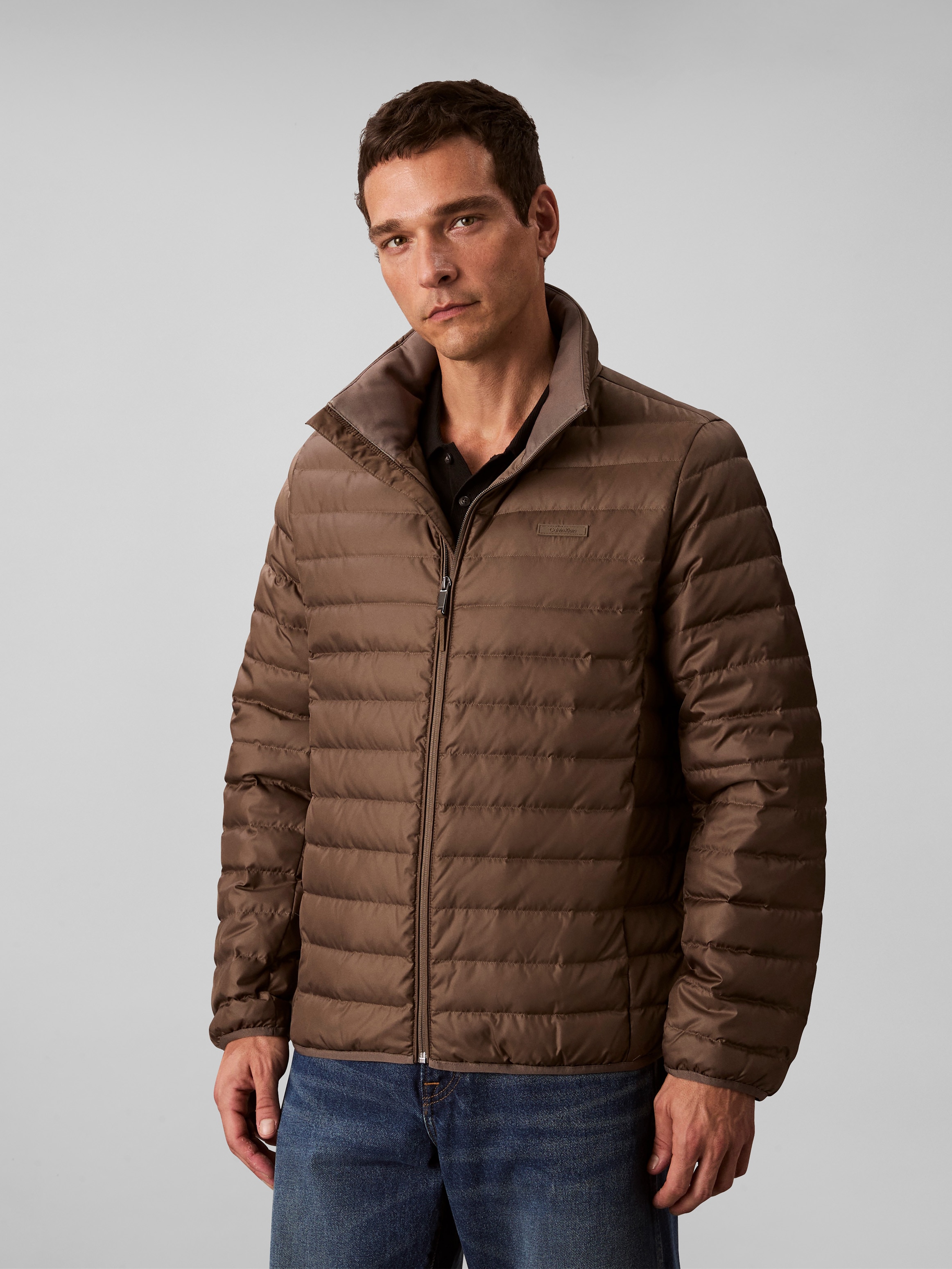 Calvin Klein Steppjacke "LS LT WT NYLN CHNNLD" ohne Kapuze Mit Rundhalsauss günstig online kaufen