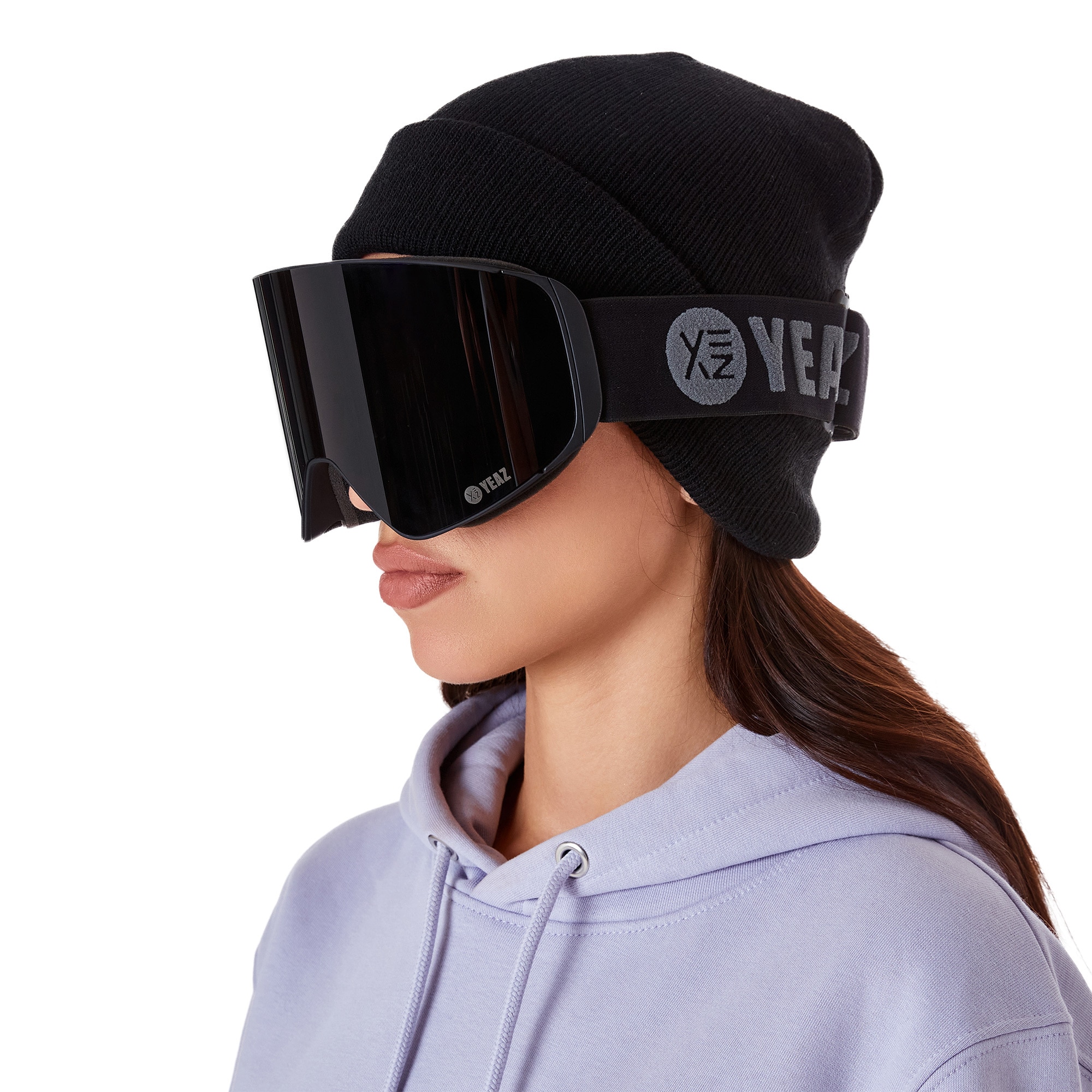 YEAZ Snowboardbrille »Magnet-Ski-Snowboardbrille schwarz/schwarz APEX«