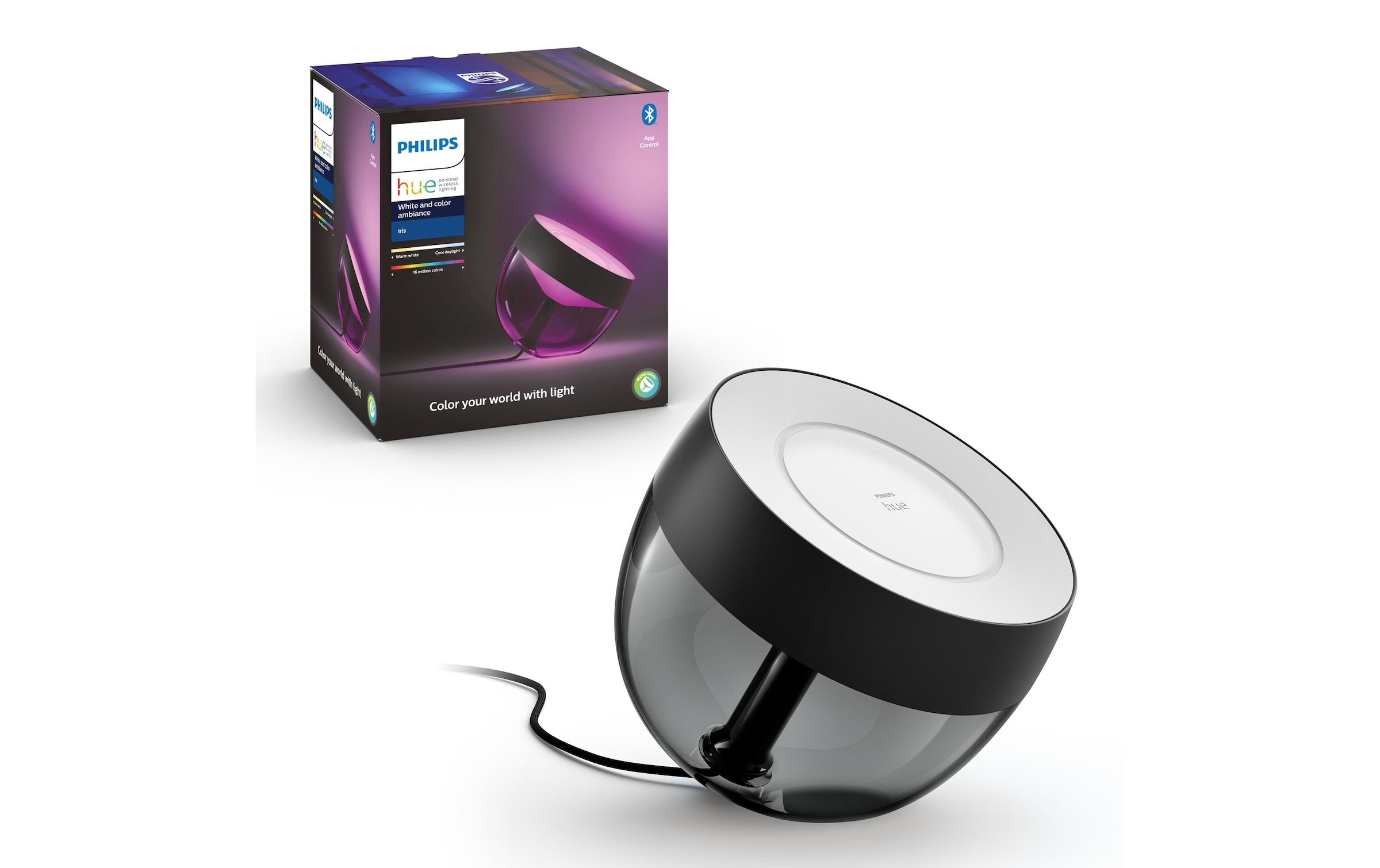 Philips Hue Pendelleuchte »Hue Tischleuchte Iris« Farbwechsler | Neutralweiß | Tageslichtweiß | Warmweiß