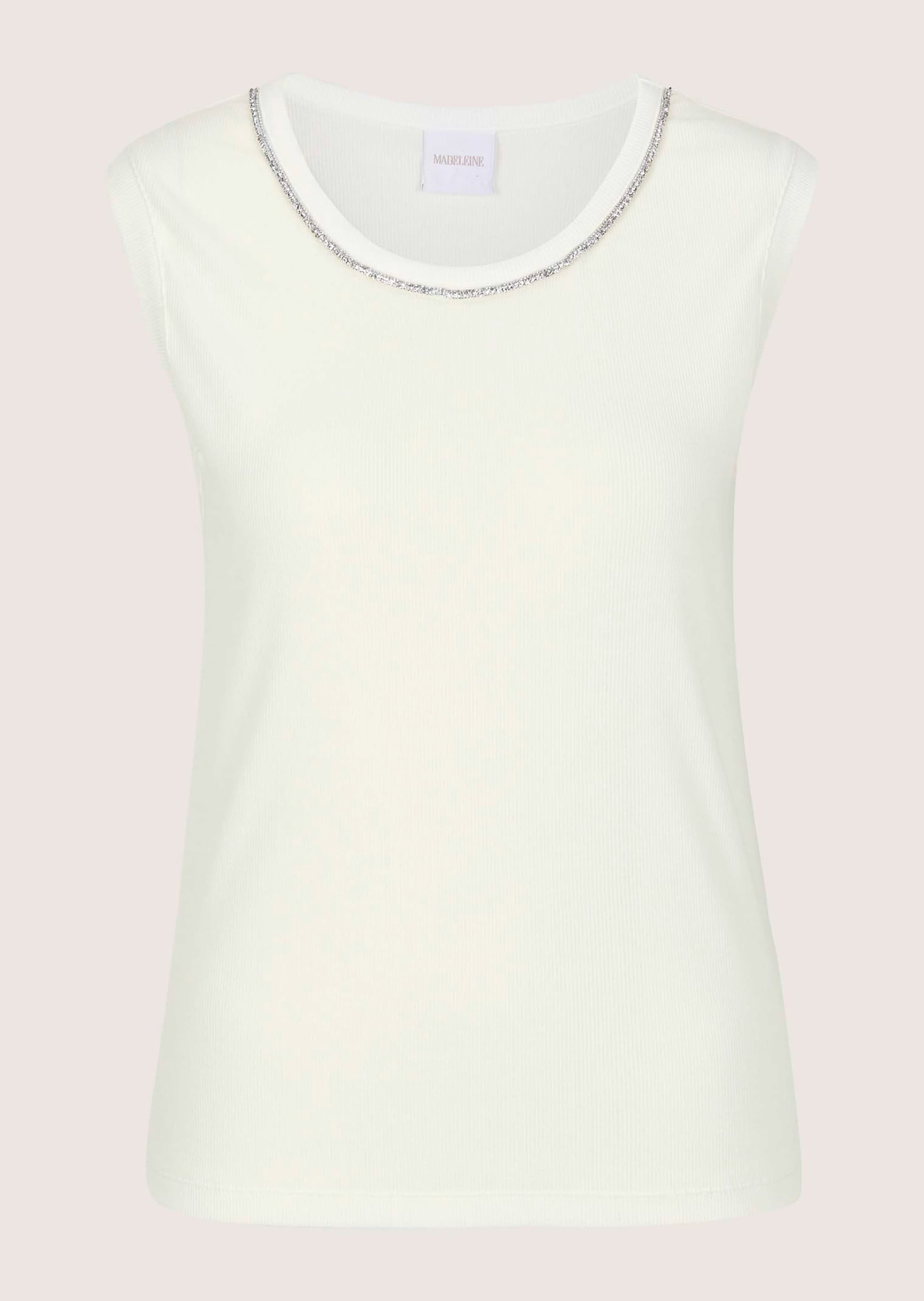 MADELEINE Kurzarmshirt »Top Elegantes Kurzarm Sommeroberteil mit Strass« Strassband