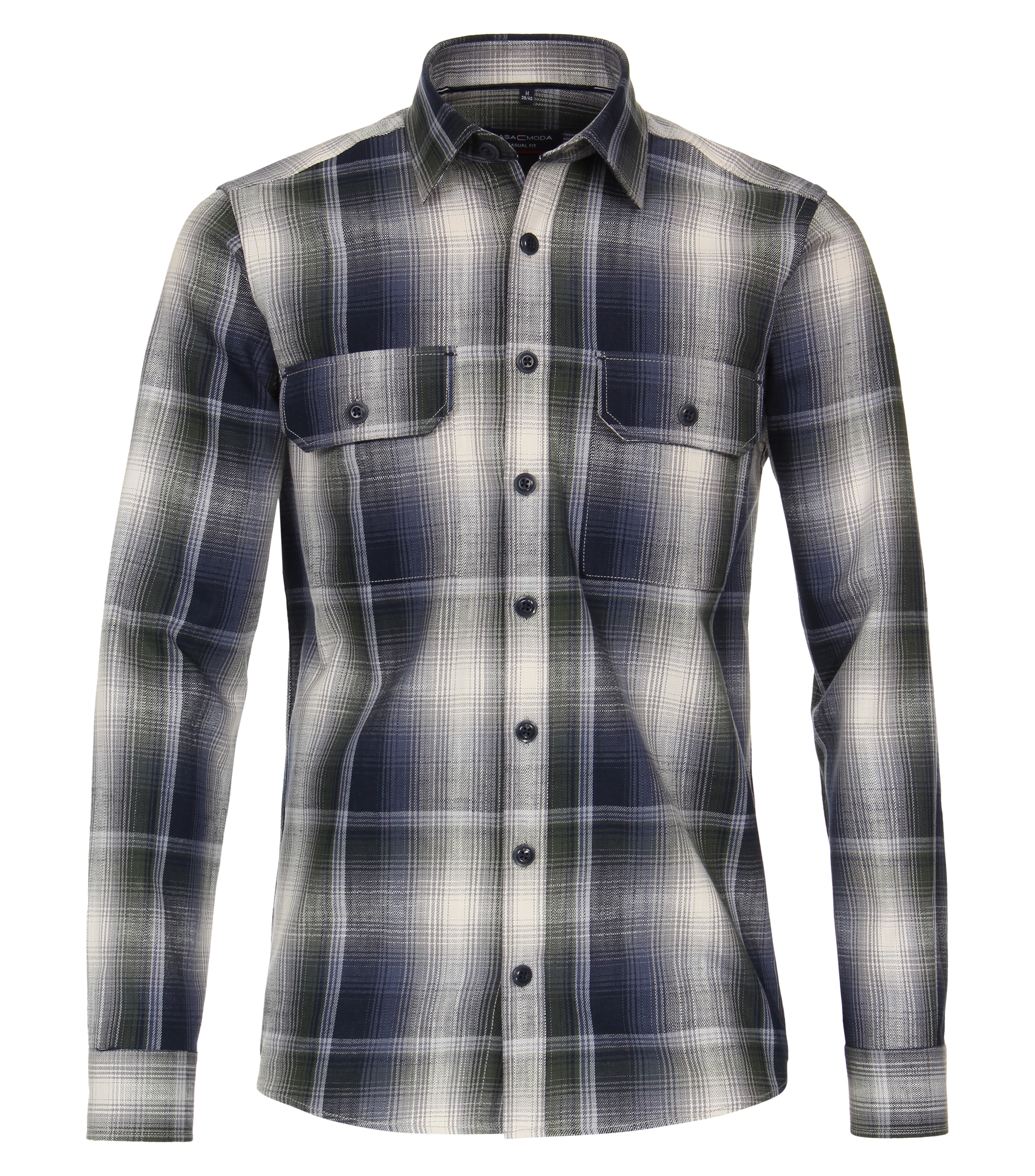 CASAMODA Langarmhemd "CASAMODA Overshirt kariert" günstig online kaufen