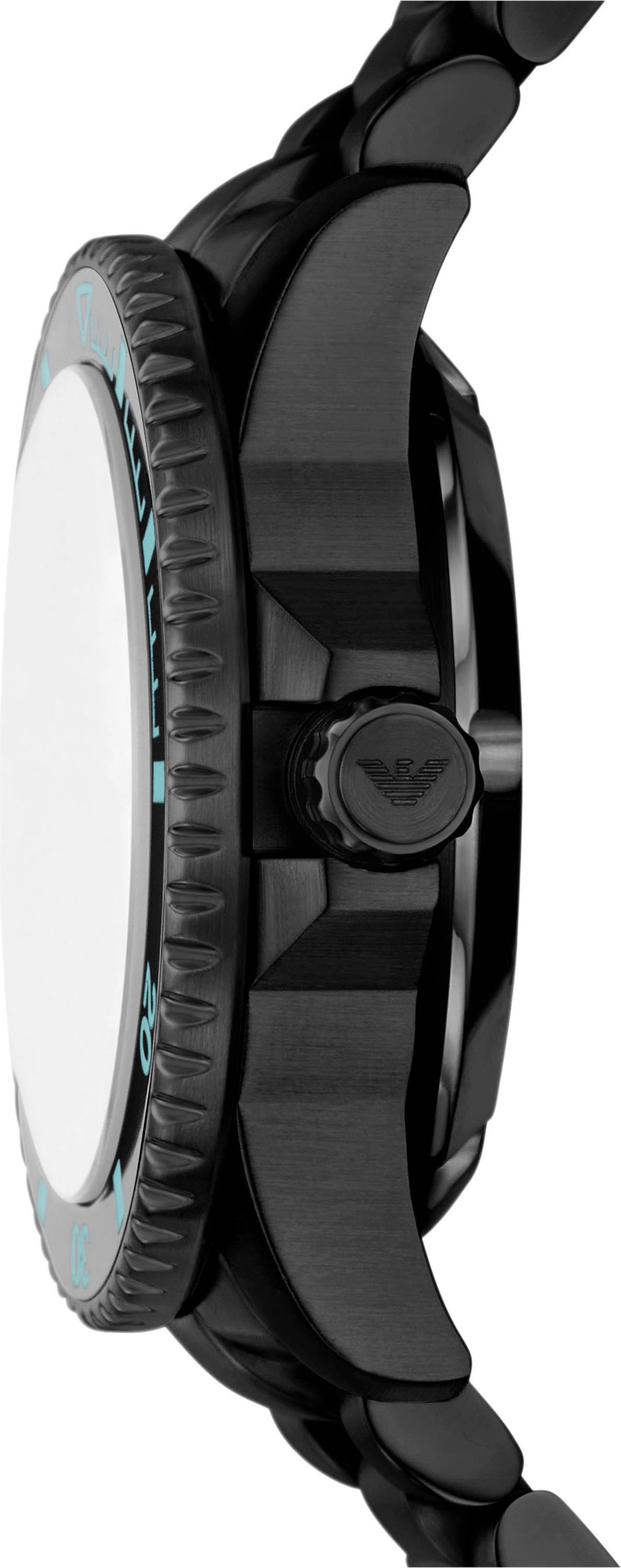 Emporio Armani Automatikuhr, Armbanduhr, Herrenuhr, Mechanische Uhr, Edelstahlarmband, analog, Tag