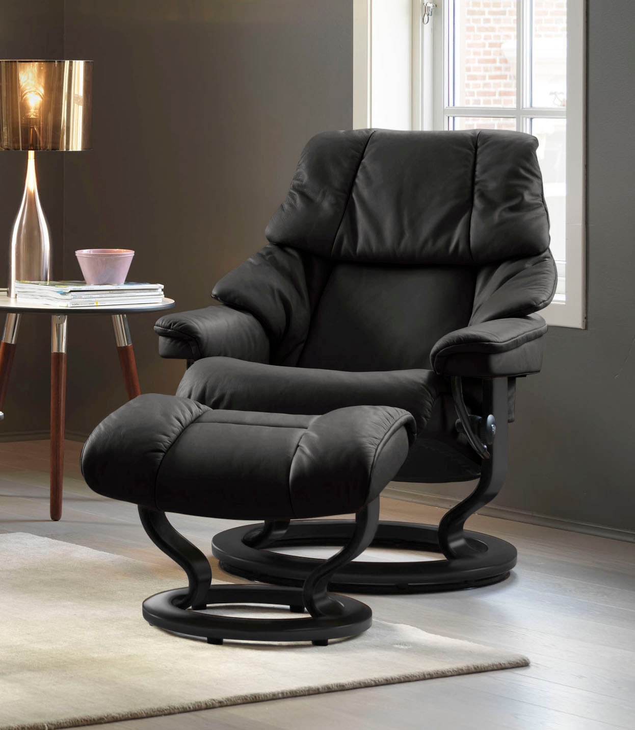 Stressless Fußhocker "Reno", mit Classic Base, Gestell Schwarz