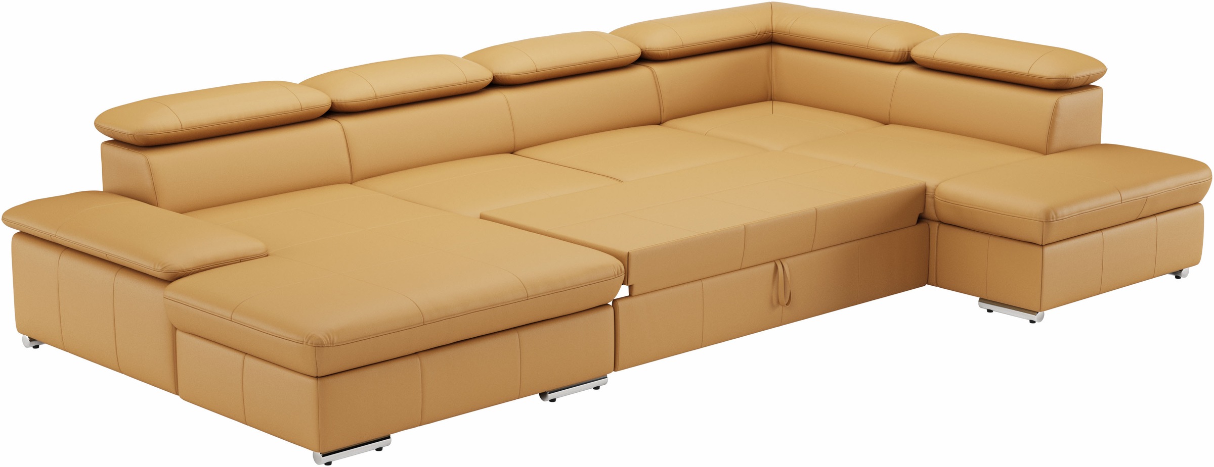 sit&more Wohnlandschaft »Valantine U-Form, B: 349 cm«, mit Arm- & Kopfteilverstellung, optional mit Bettfunktion