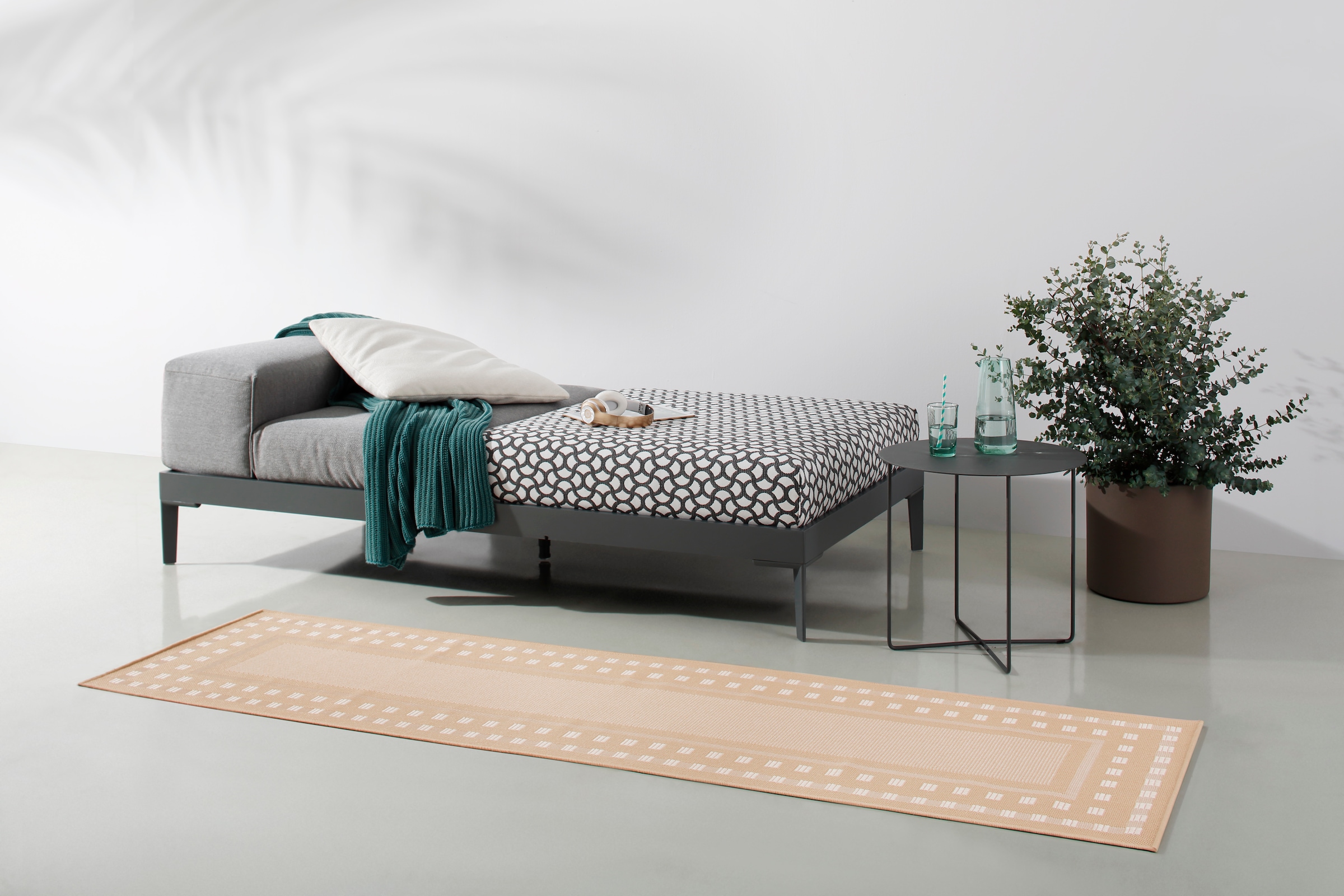 andas Läufer »Dalija«, rechteckig, 8 mm Höhe, Outdoor geeignet, Sisal-Optik, Wetterfest & UV-beständig, Flachgewebe