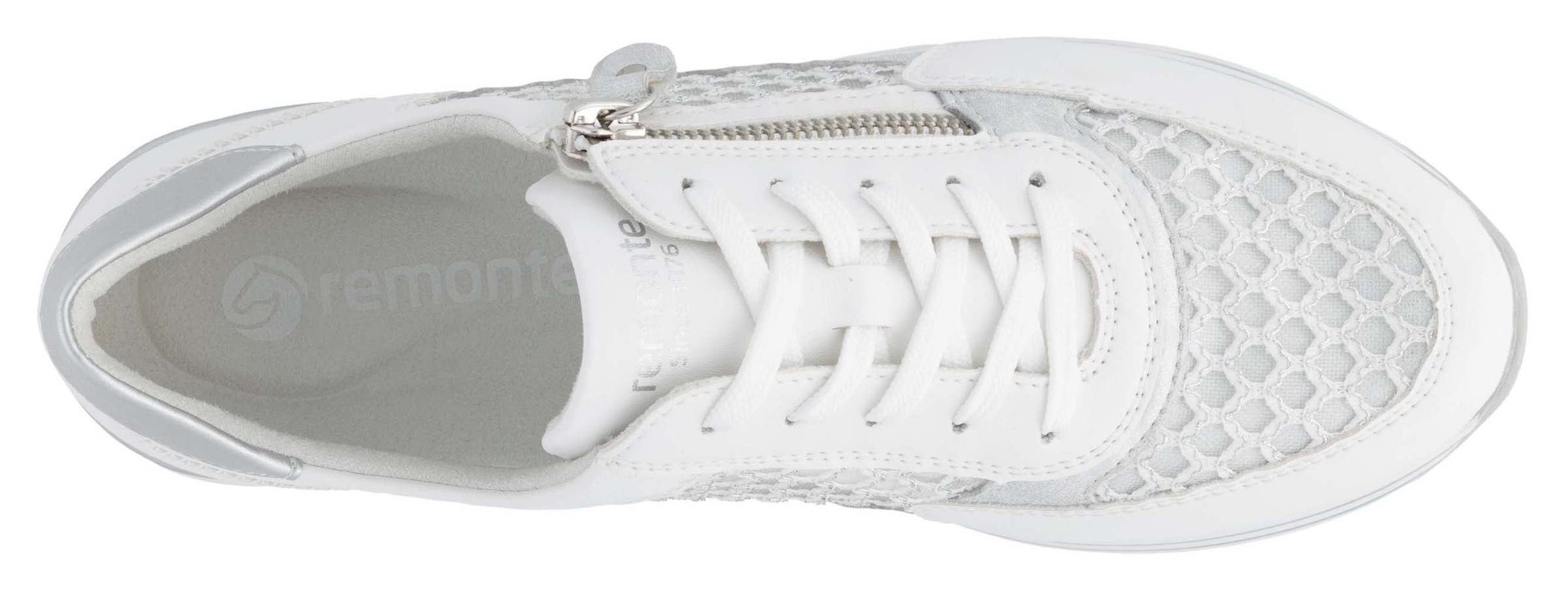 Remonte Plateausneaker, Freiezitschuh, Halbschuh, Schnürschuh, vegan, Kontrastbesatz