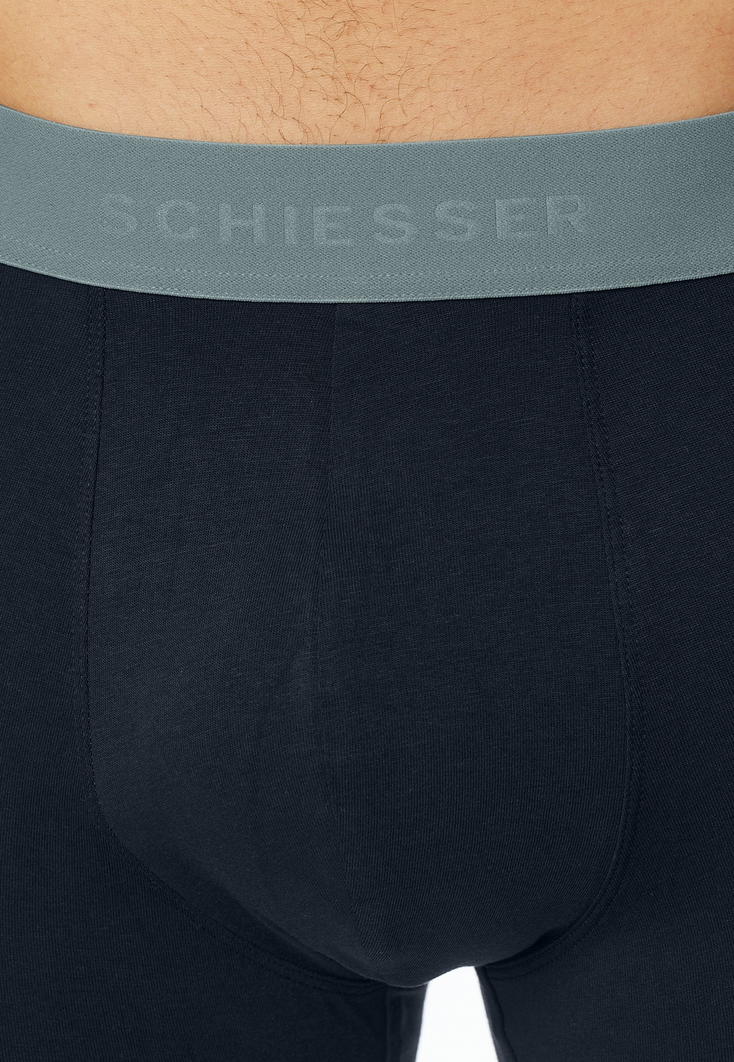 Schiesser Lange Unterhose »95/5 Multipacks« 2er Pack,  mit farblich abgesetztem, sportlichem Logo-Webgummibund
