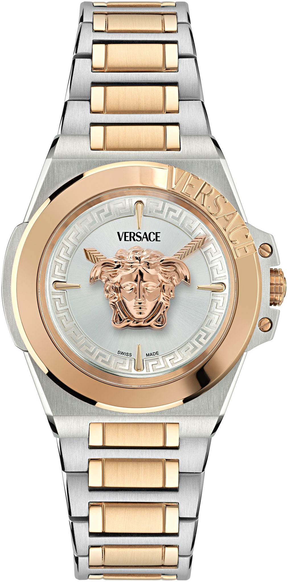 Versace Quarzuhr »HERA«, Armbanduhr, Damenuhr, Saphirglas, Swiss Made, analog, Edelstahlarmband