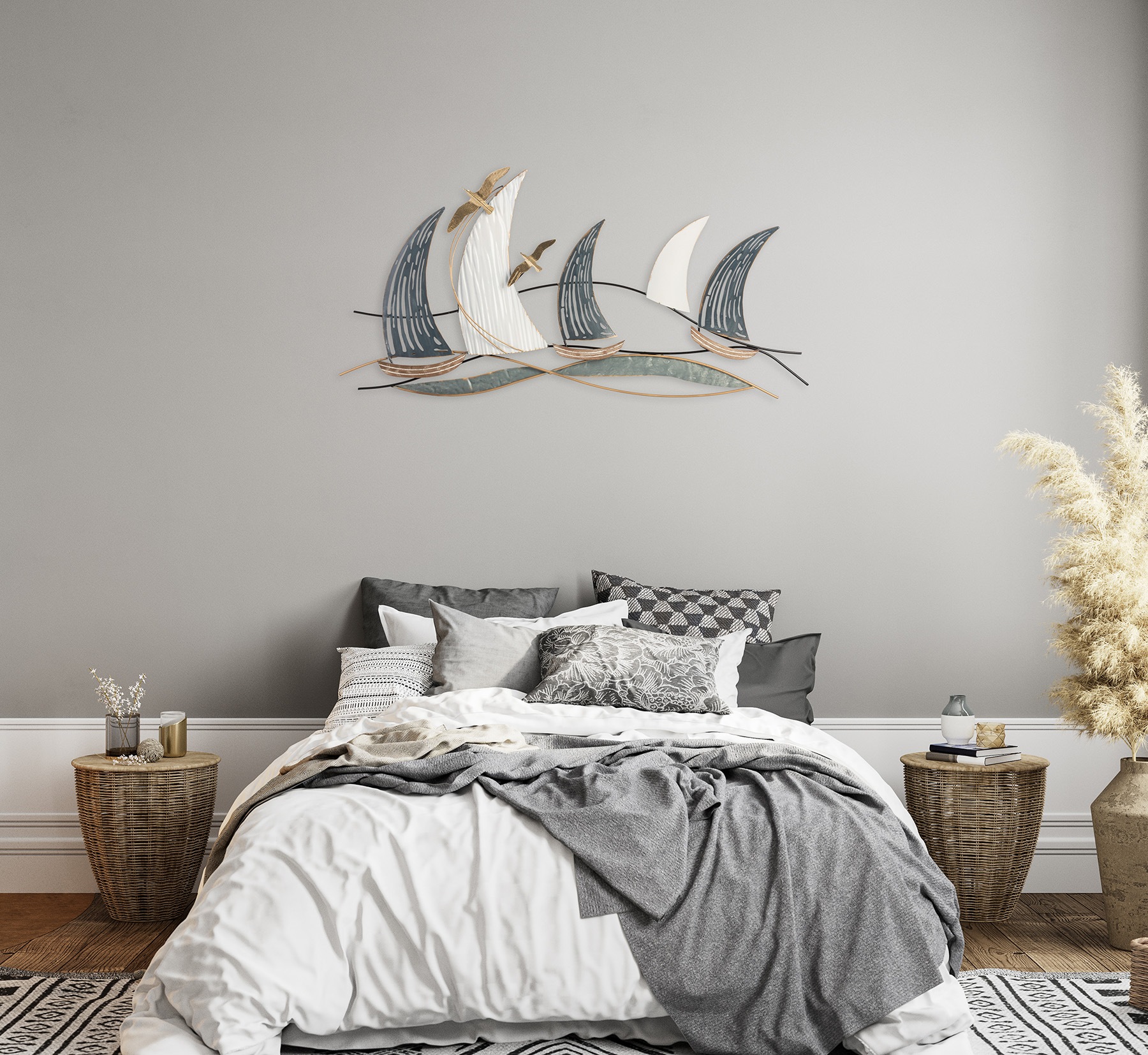 Bönninghoff Metallbild »SCHIFFE 80x40 cm – Deko modern«
