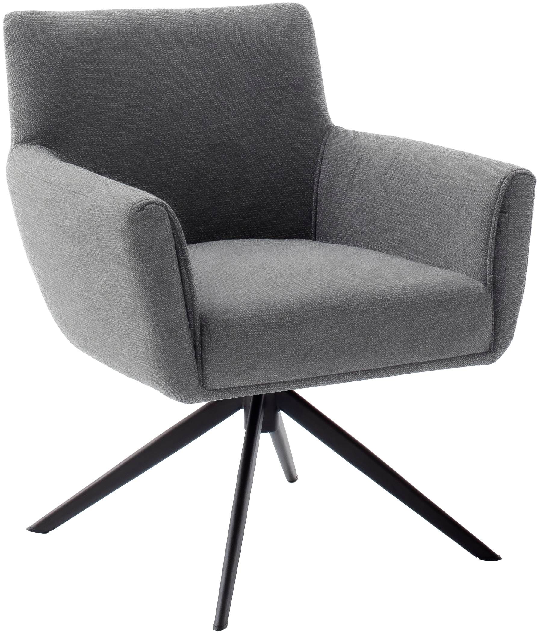 MCA furniture 4-Fußstuhl »WILSON Esszimmerstuhl, Armlehnstuhl, Polsterstuhl, modern«, (Set), 1 St., Flachgewebe, Stuhl, Armlehnenstuhl, drehbar, Taschenfederkern, belastbar 160 kg,XXL
