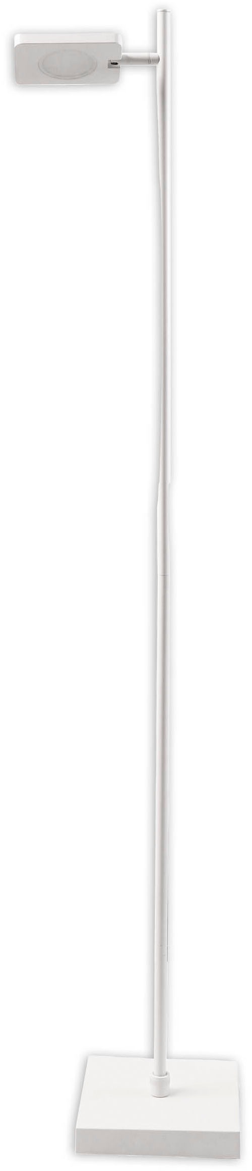 näve LED Stehlampe »Lupa«, 1 flammig, Leuchtmittel LED-Modul | LED wechselbar, Akkuleuchte, USB-C Kabel, weiß, dimmbar(Touch), Schirm drehbar, Metall