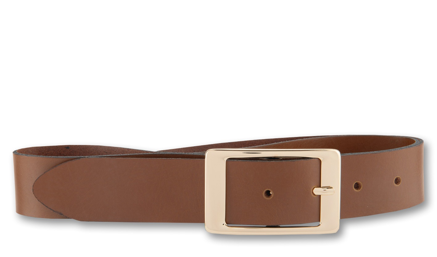 BERND GÖTZ Ledergürtel »Ledergürtel mit eckiger Goldschließe«