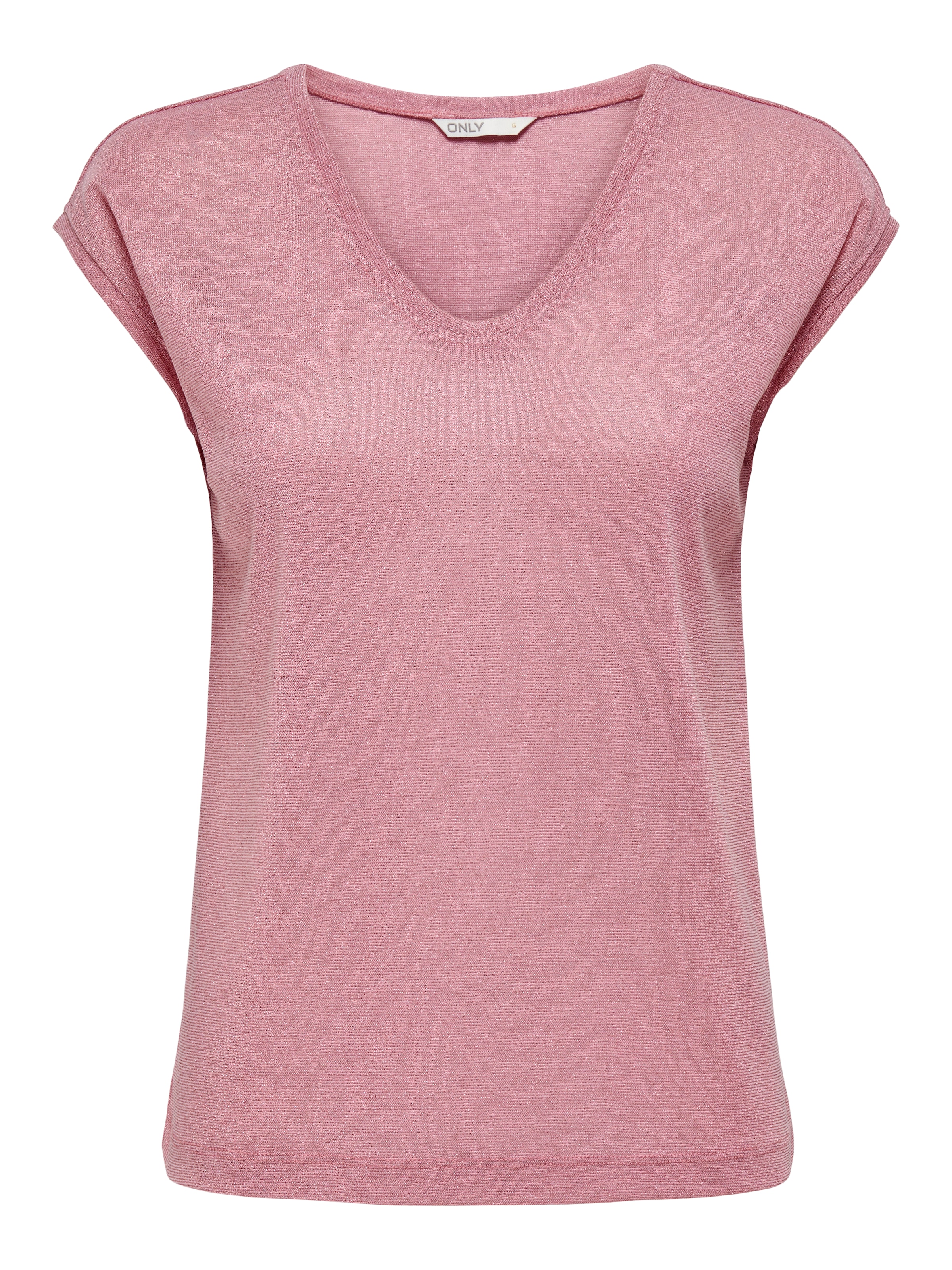 ONLY Kurzarmshirt "ONLSILVERY S/S V NECK LUREX TOP JRS NOOS" günstig online kaufen