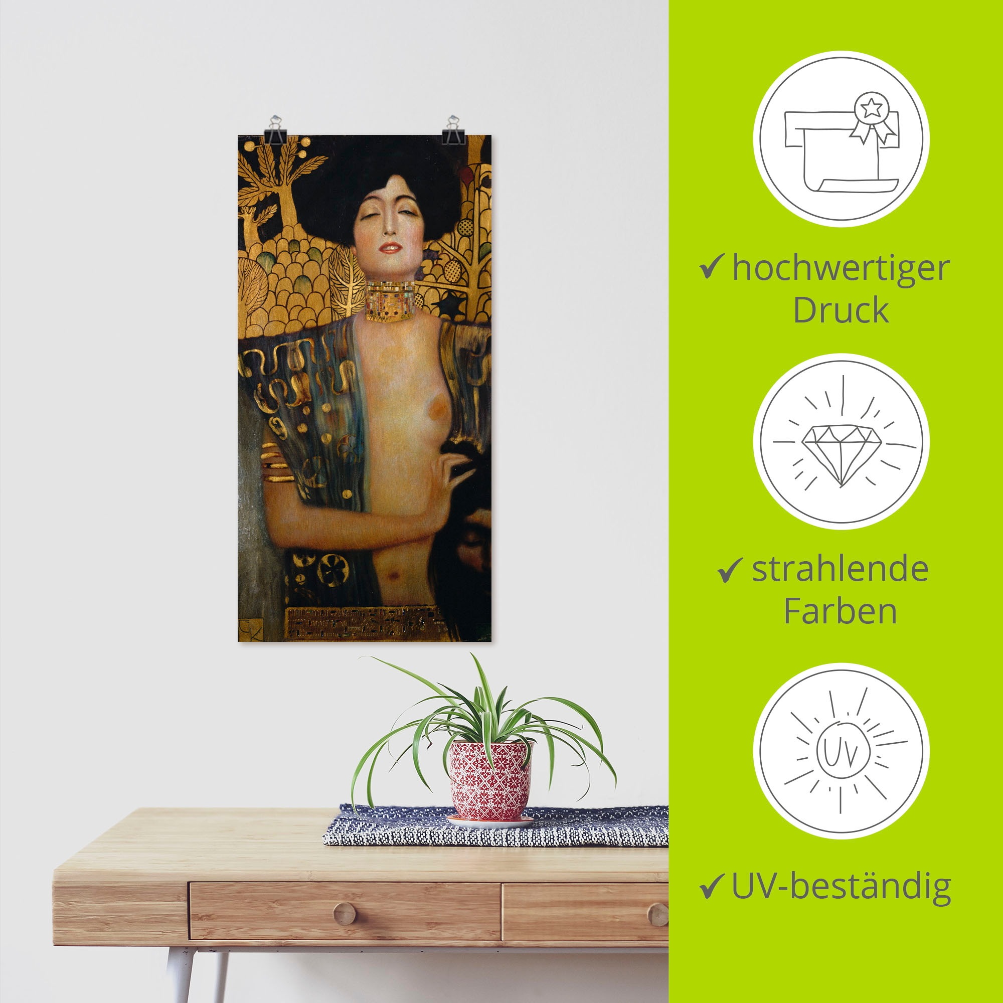 Artland Wandbild »Judith I., 1901«, Frau, (1 St.), als Leinwandbild, Poster in verschied. Größen