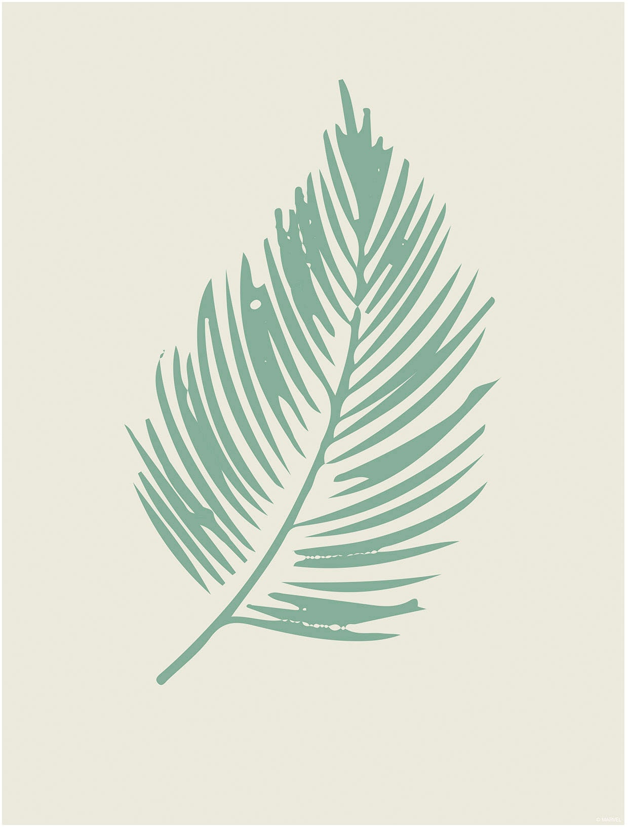 Komar Bild "Winter Tropics Black Panther Palm Leaf" Tiere 1 Stk. tlg. Wandb günstig online kaufen