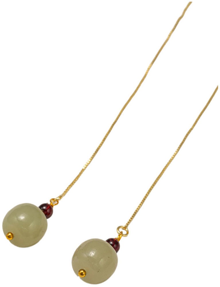 Firetti Paar Ohrhänger »Schmuck Geschenk Silber 925 Ohrschmuck Ohrringe Edelsteine«, Made in Germany - mit Jade, Granat