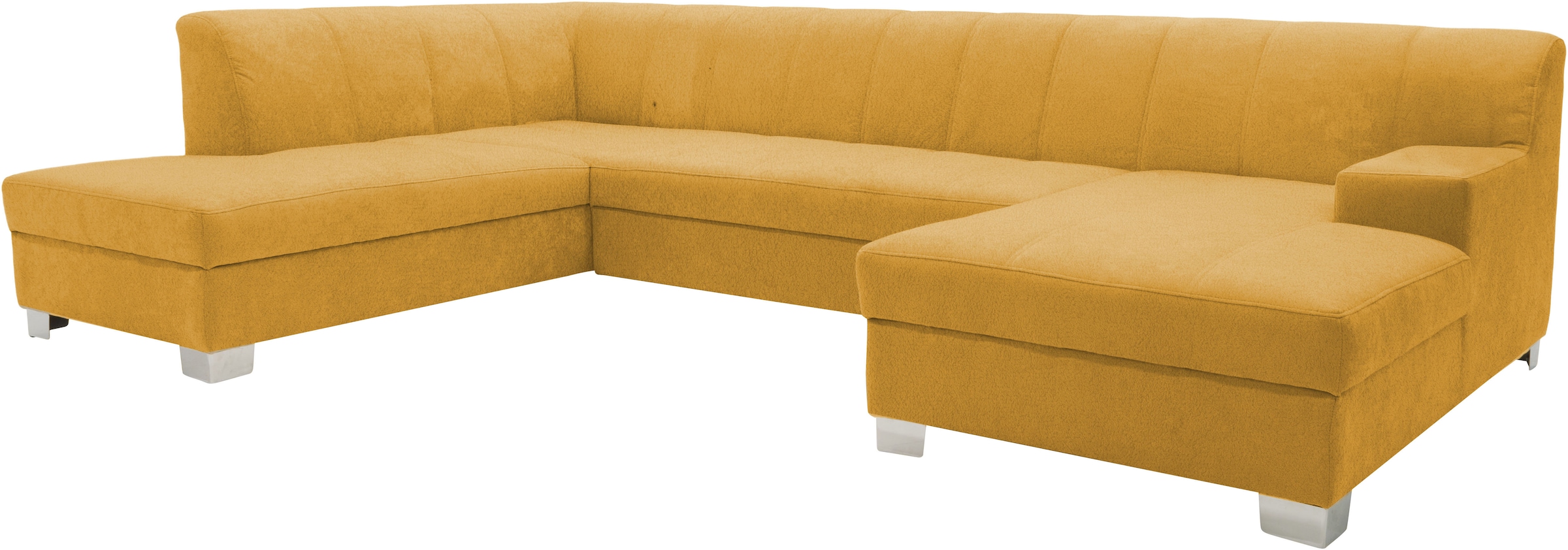 OTTO home Wohnlandschaft »Lolland BxT: 296x195 cm, modern, mit Steppungen, mittel-fester Sitz« U-Form, aus pflegeleichtem, weichem Luxus-Microfaser