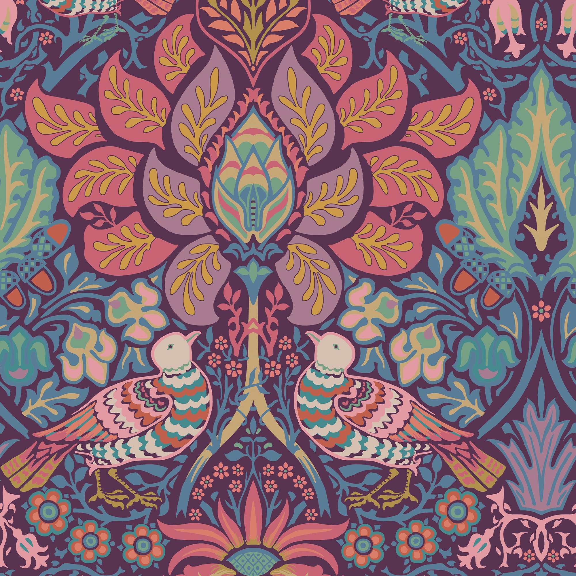WILLIAM MORRIS AT HOME Vliestapete »Dove & Rose Carnival«, Motiv, Design Tapeten