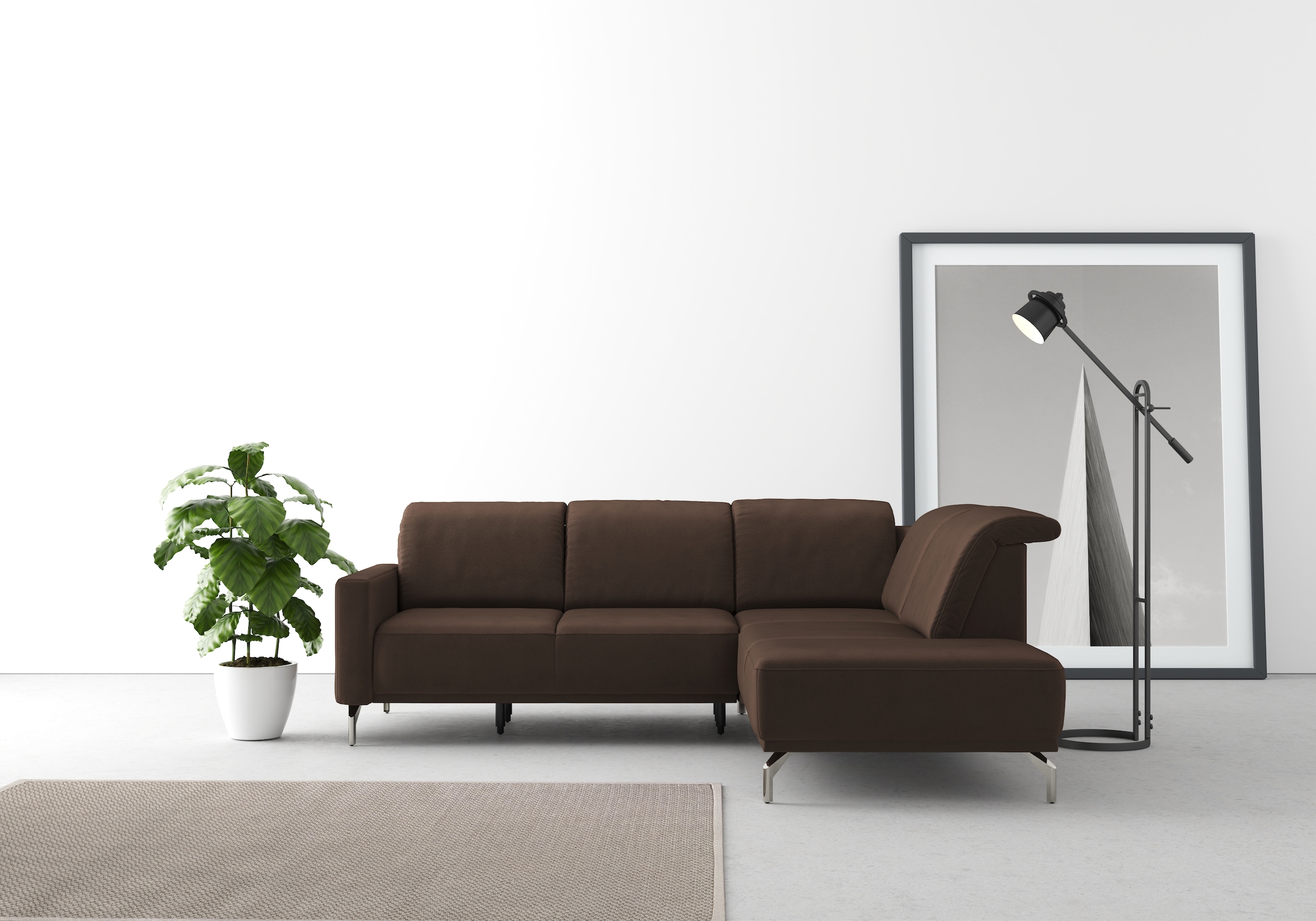 sit&more Ecksofa "Bailando L-Form" wahlweise mit Kopfteilverstellung und Vo günstig online kaufen