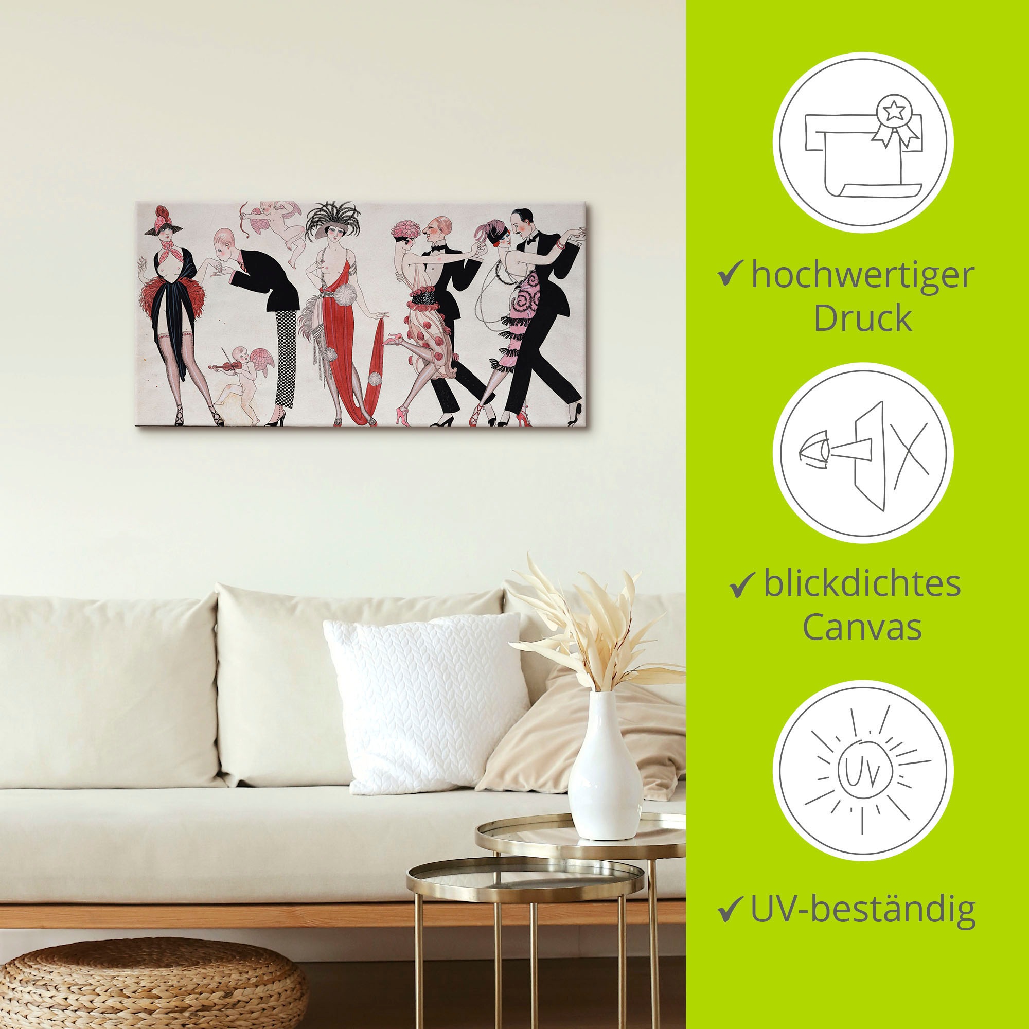 Artland Wandbild »Tango.«, Sport, (1 St.), als Leinwandbild, Poster in verschied. Größen