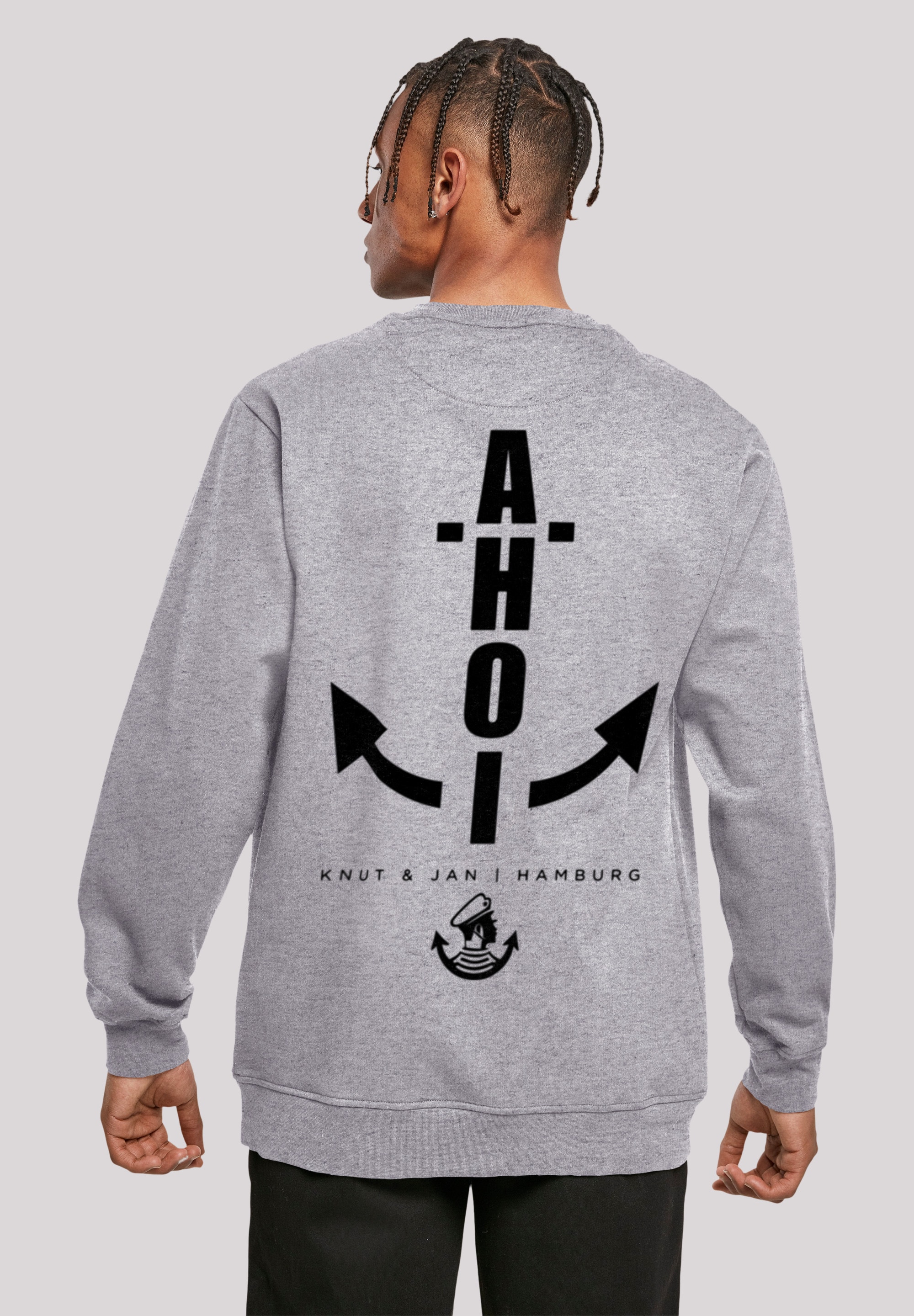 Kapuzenpullover »Herren Sweatshirt Ahoi Anker Knut & Jan Hamburg«, Print