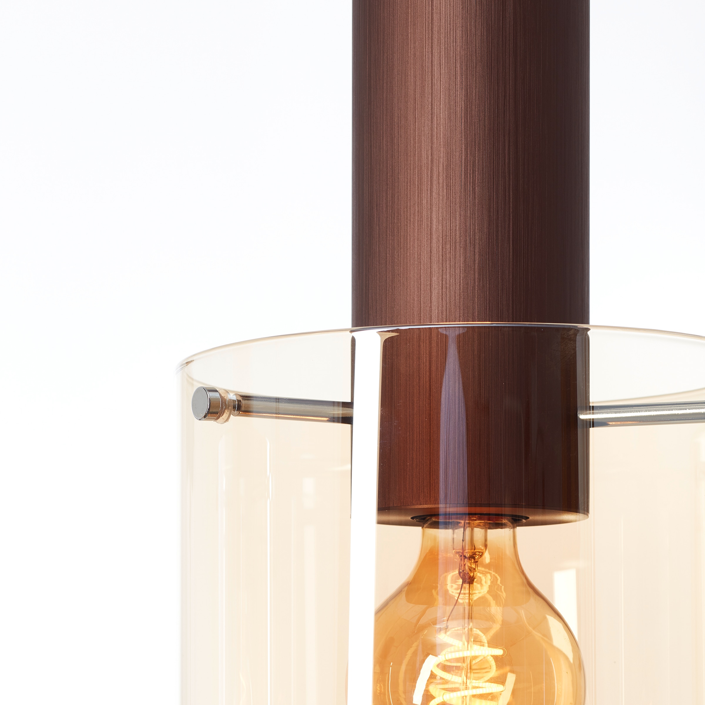 Brilliant Pendelleuchte »Petje« E27 1 Stk. 90 x 20 x 120 cm, E27, Metall Glas, Kaffee Bernstein