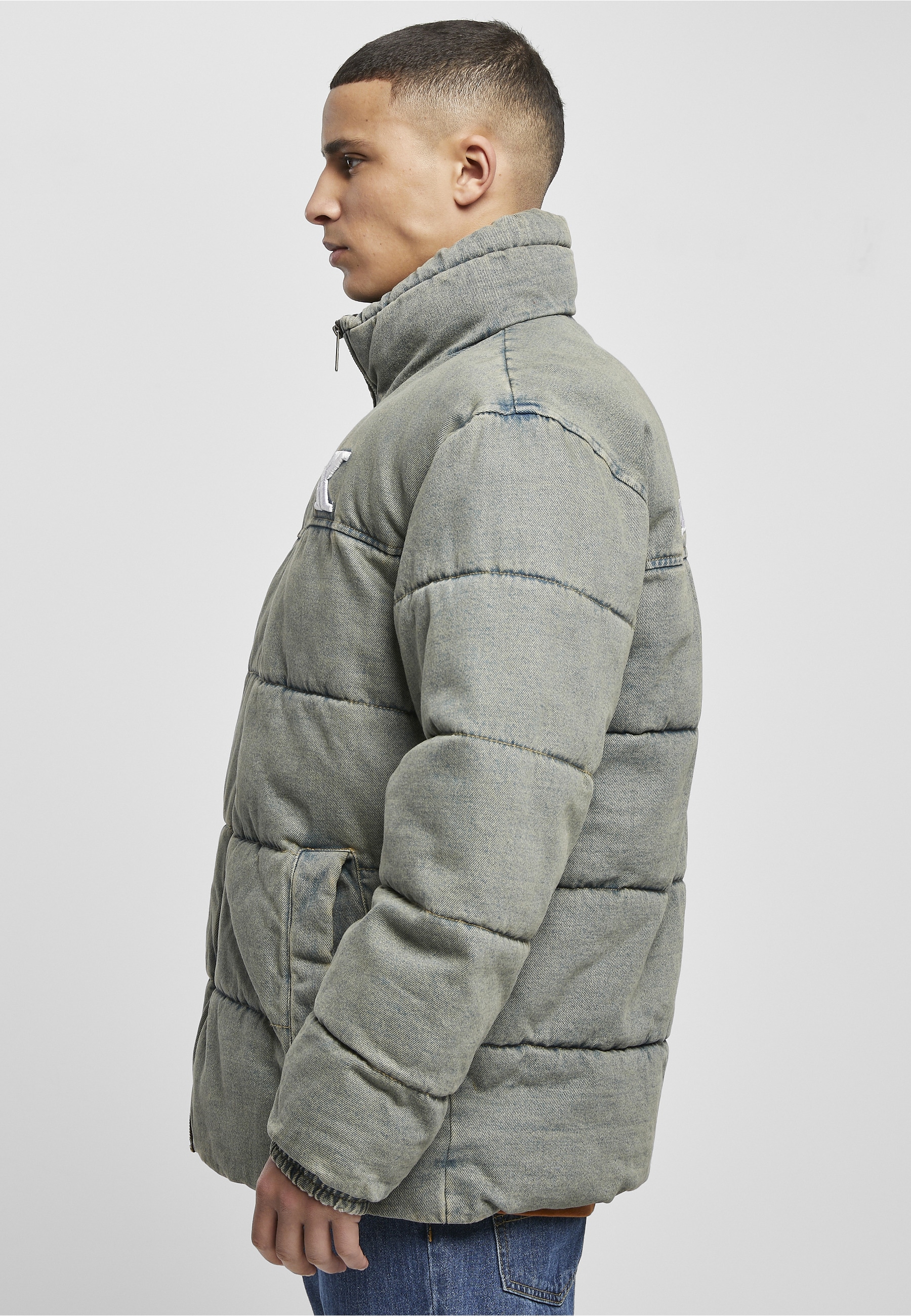 Karl Kani Winterjacke »Karl Kani Herren KM224-019-1 KK OG Denim Puffer Jacket« 1 Stk. tlg. ohne Kapuze