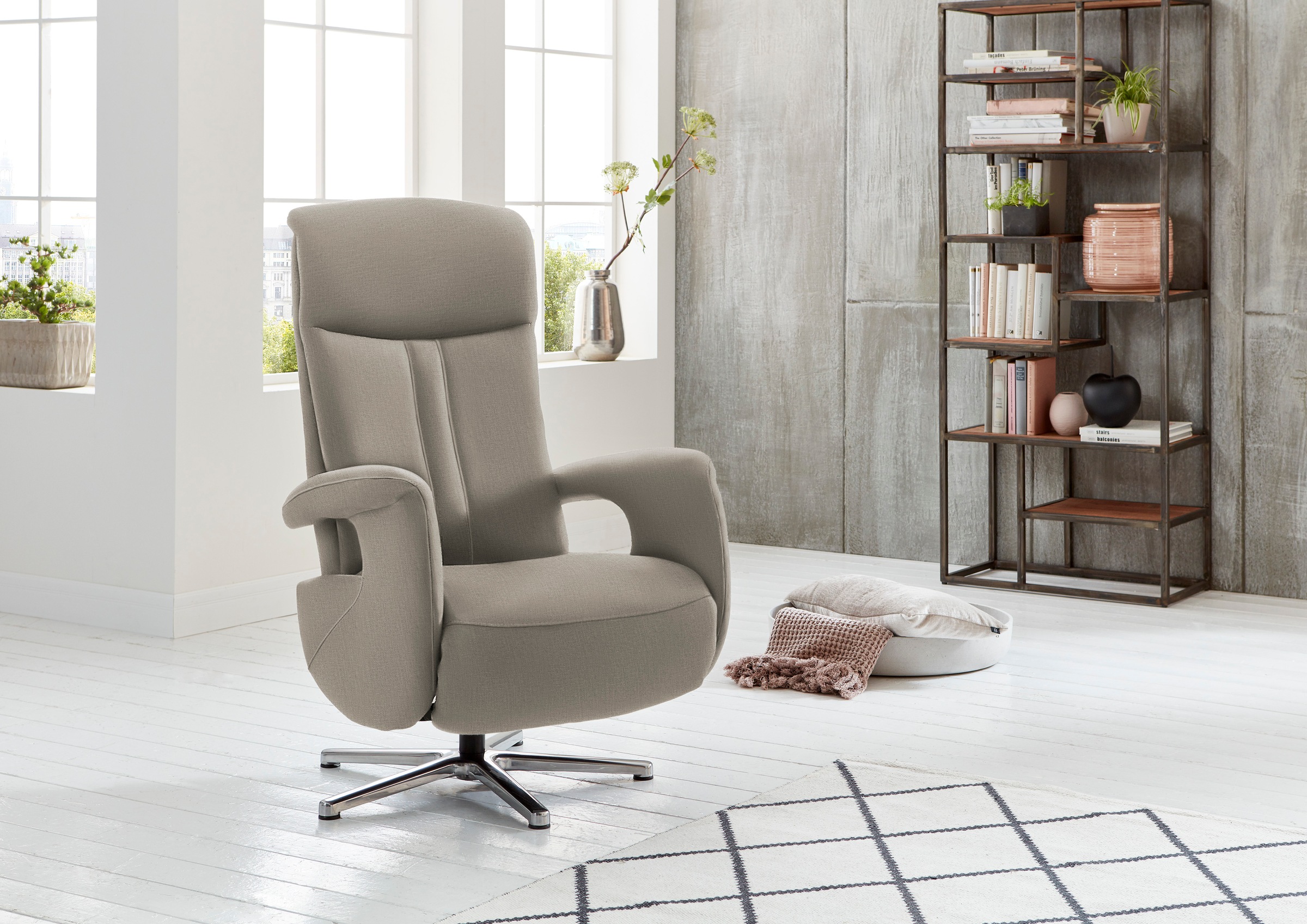 Die PlanBar Relaxsessel »MP-RS18073«, 360° drehbar, inkl. man. Kopfpolsterverstellung u. Relax-Funktion
