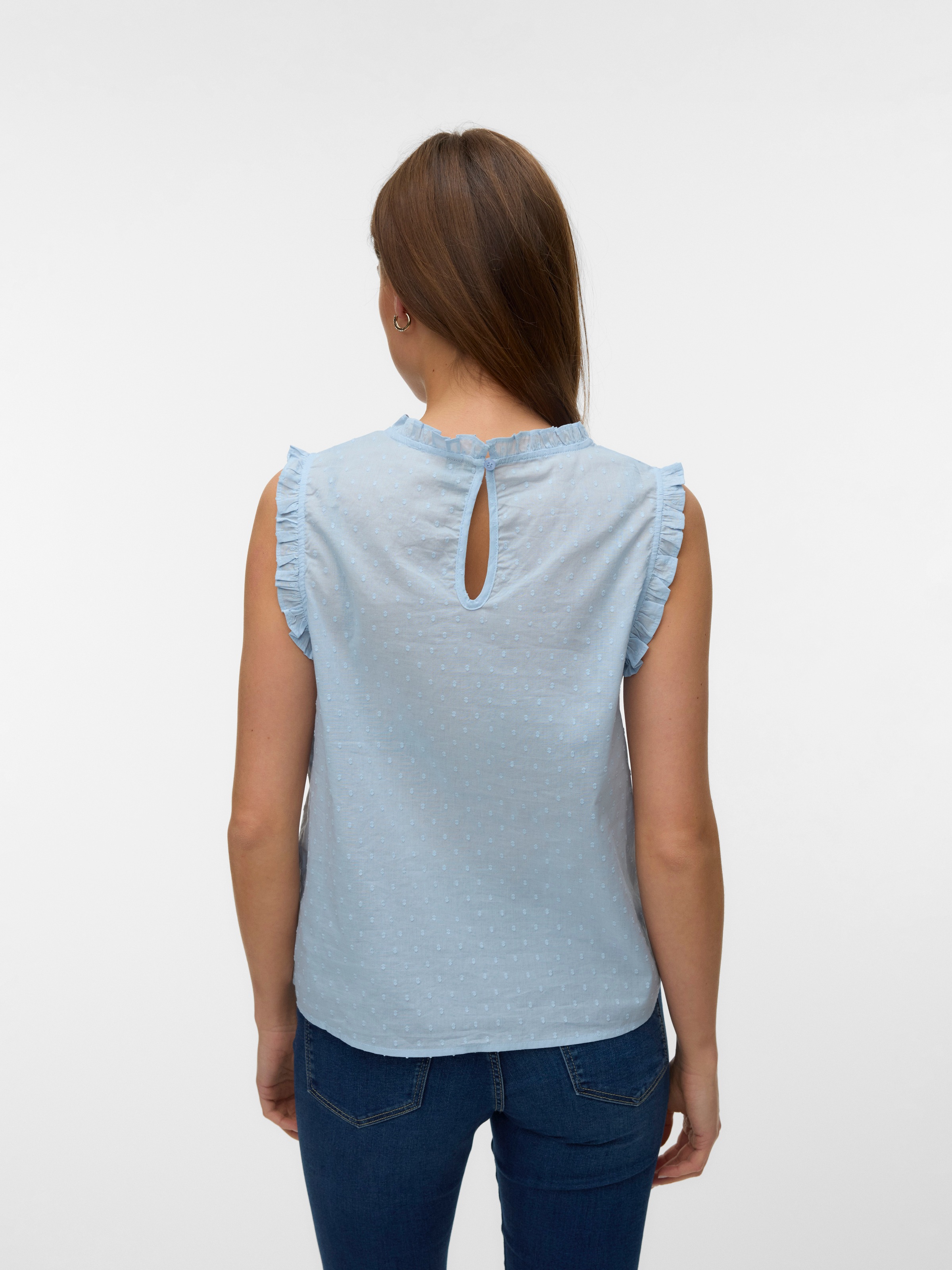 Vero Moda Rüschentop »VMTRINE SL TOP WVN NOOS« Baumwolle