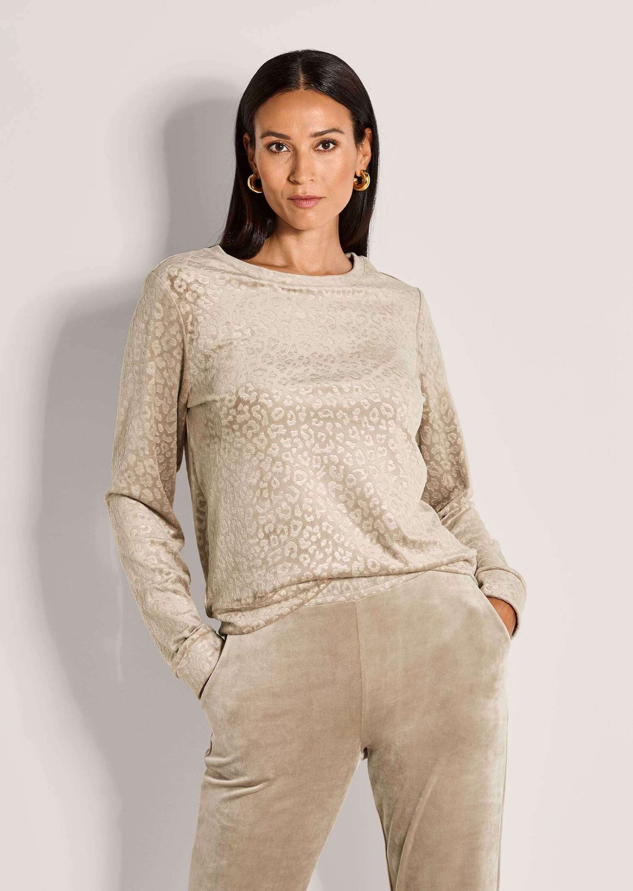 MADELEINE Langarmshirt »Sweatshirt Langarm Animal-Print Pullover«