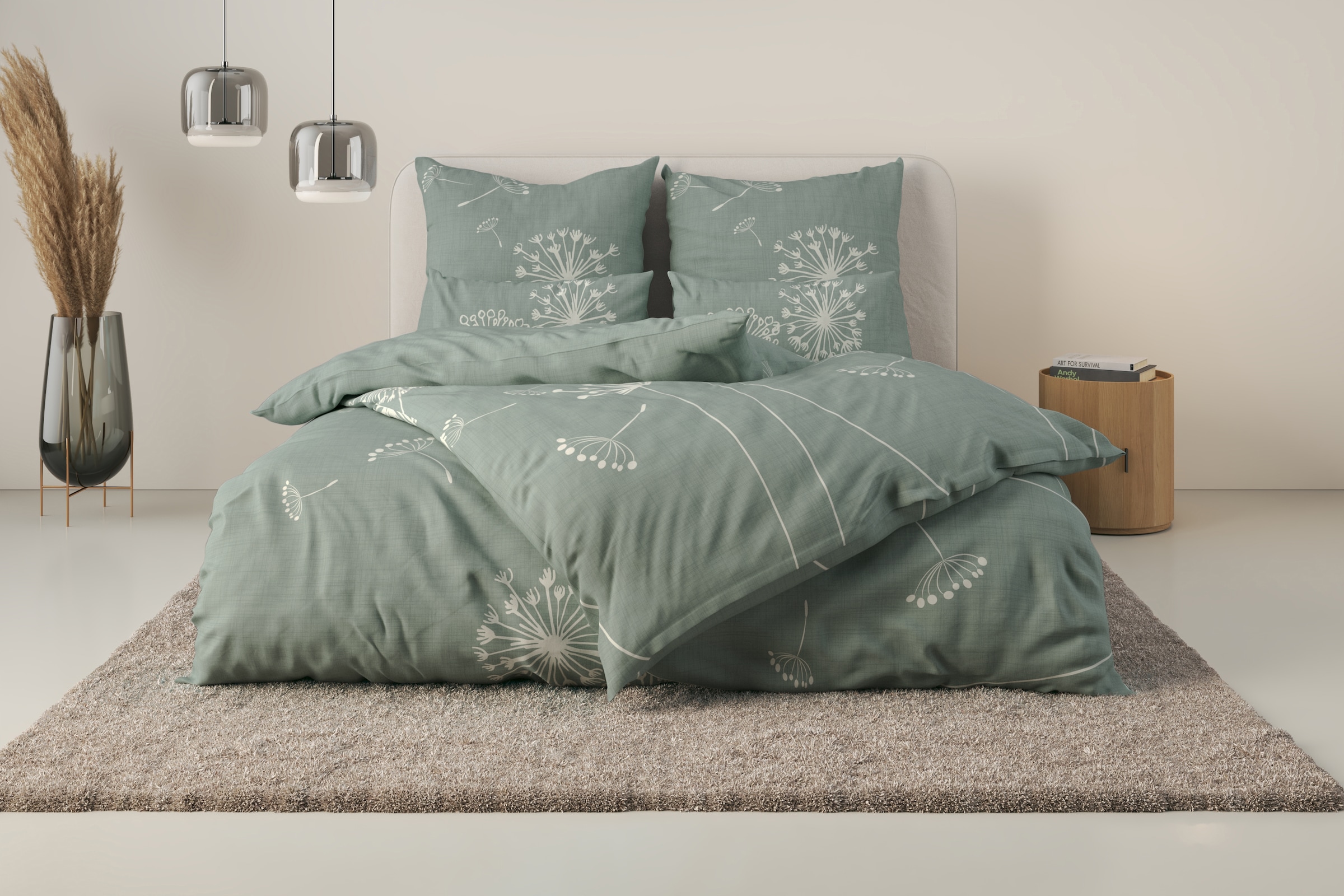 OTTO home "SOUCY in vier Qualitäten erhältlich, Leinenstruktur" 2 100% Baumwolle, auch PREMIUM Qualitäten Renforcé-Tencel & Satin TC300