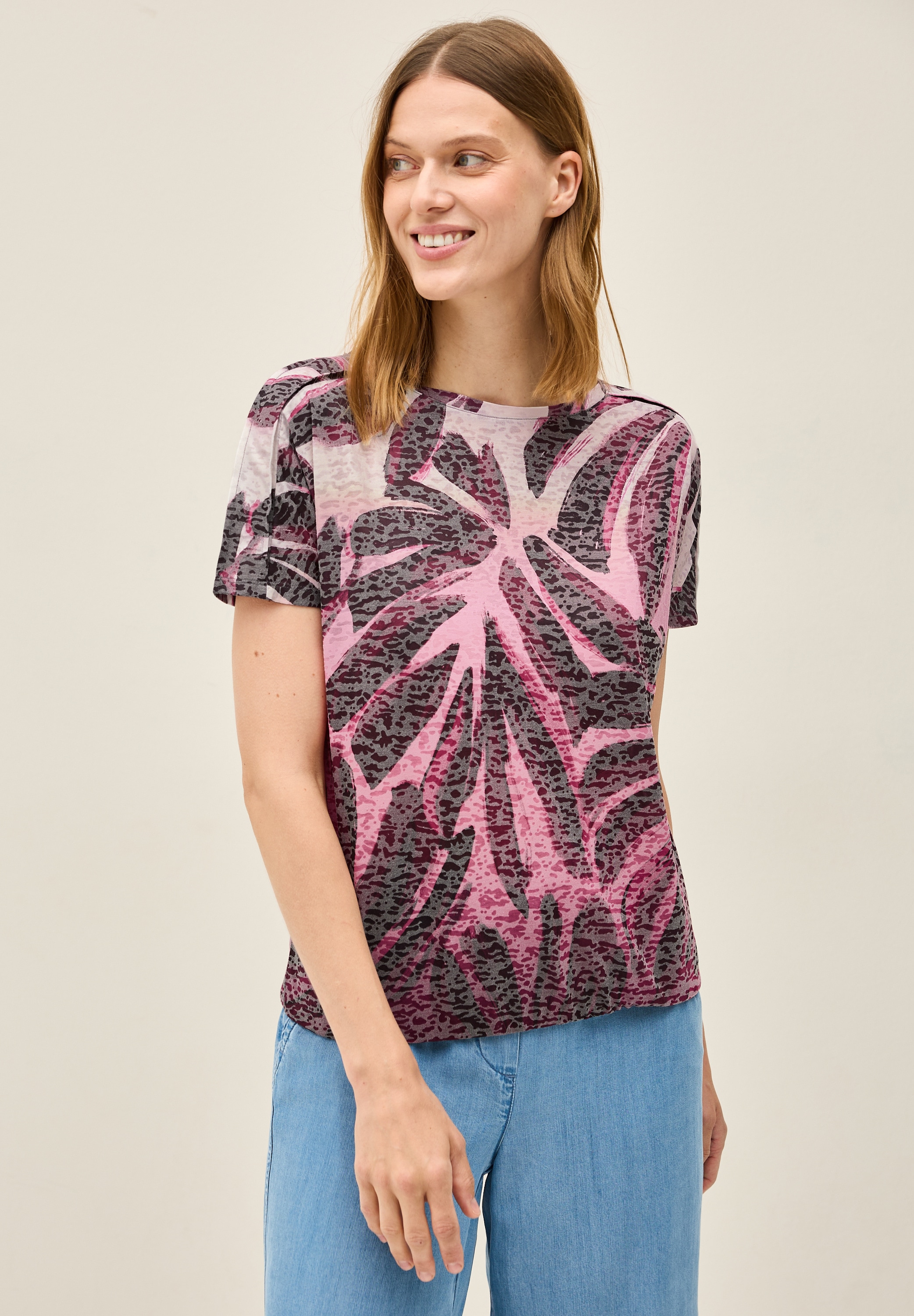 Cecil Print-Shirt, aus elastischem Materialmix günstig online kaufen