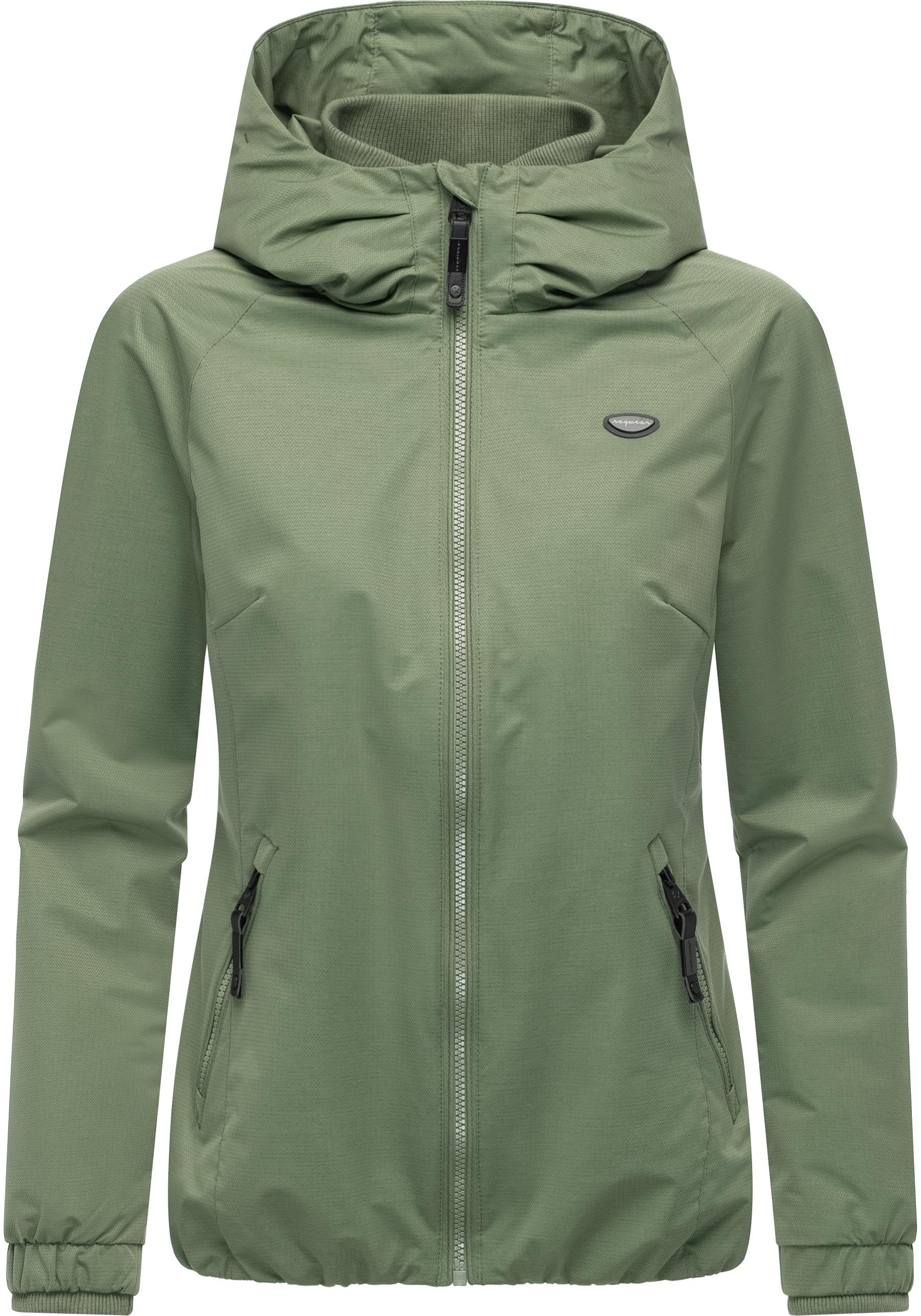 Ragwear Outdoorjacke "Dizzie Tech" mit Kapuze Wasserdichte Damen Übergangsjacke mit großer Kapuze