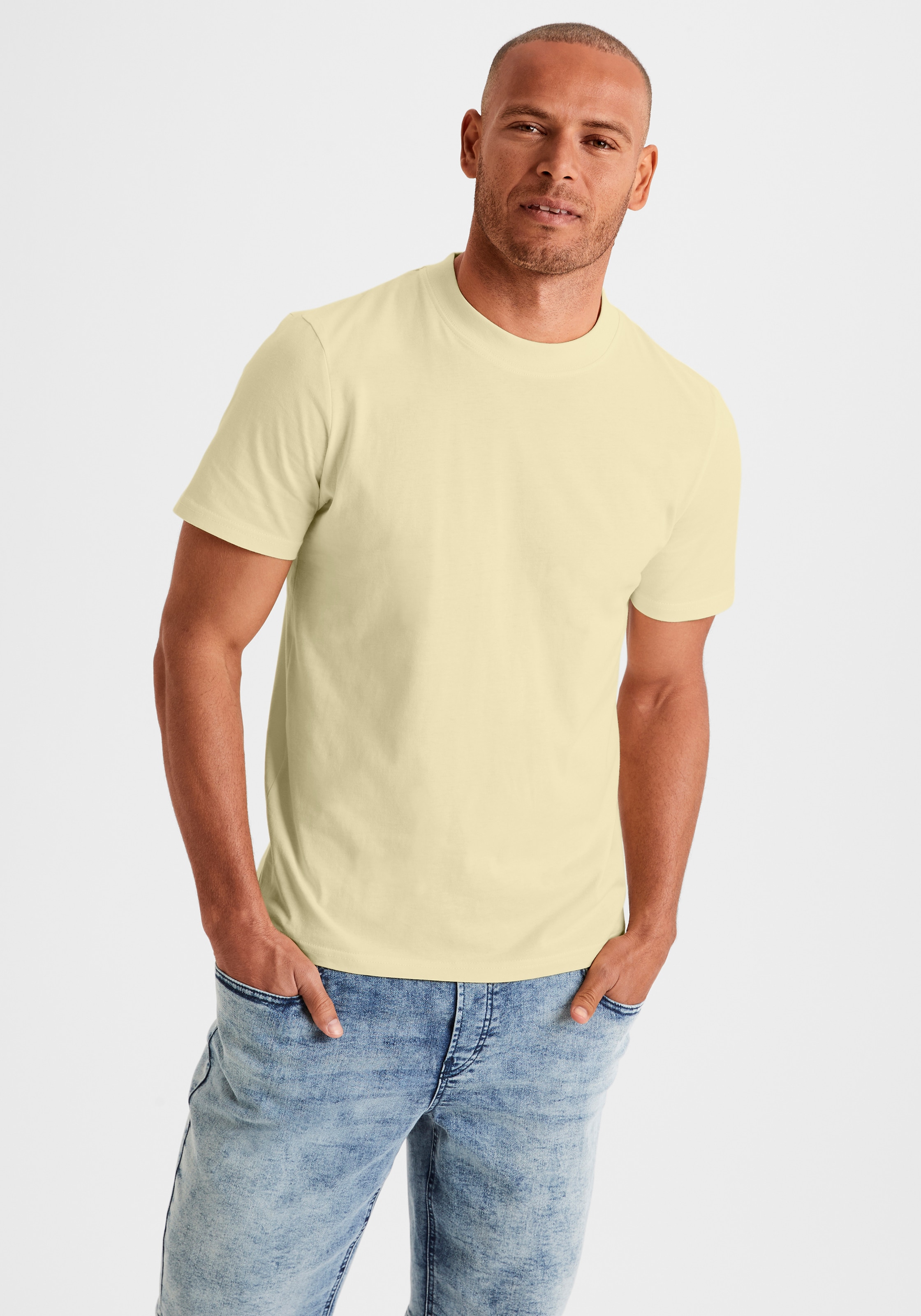 KangaROOS T-Shirt, (2er-Pack), Freizeitshirt mit Kurzarm, Rundhals aus reine Baumwolle