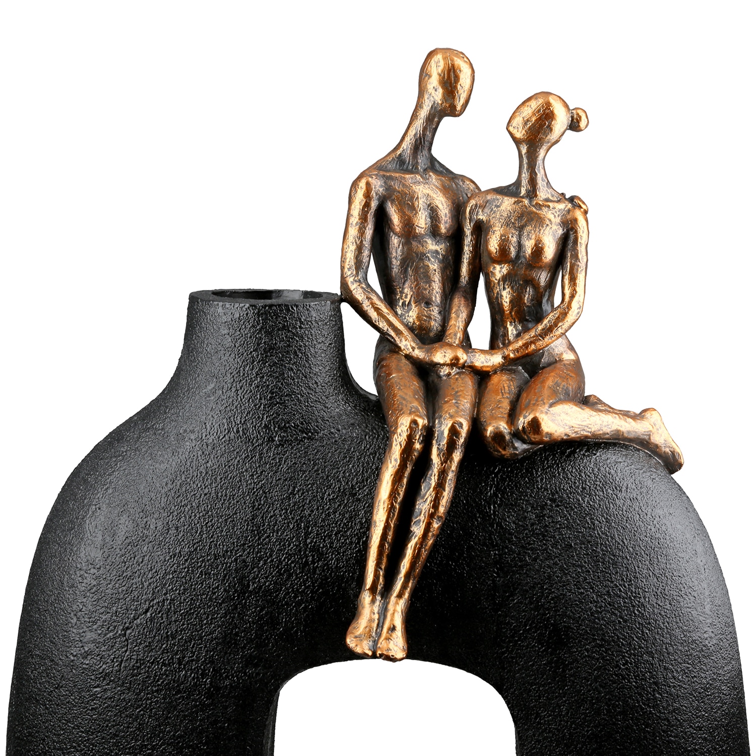 Casablanca by Gilde Tischvase "Vase Frau; Mann Movement schwarz H. 25,5 cm" günstig online kaufen