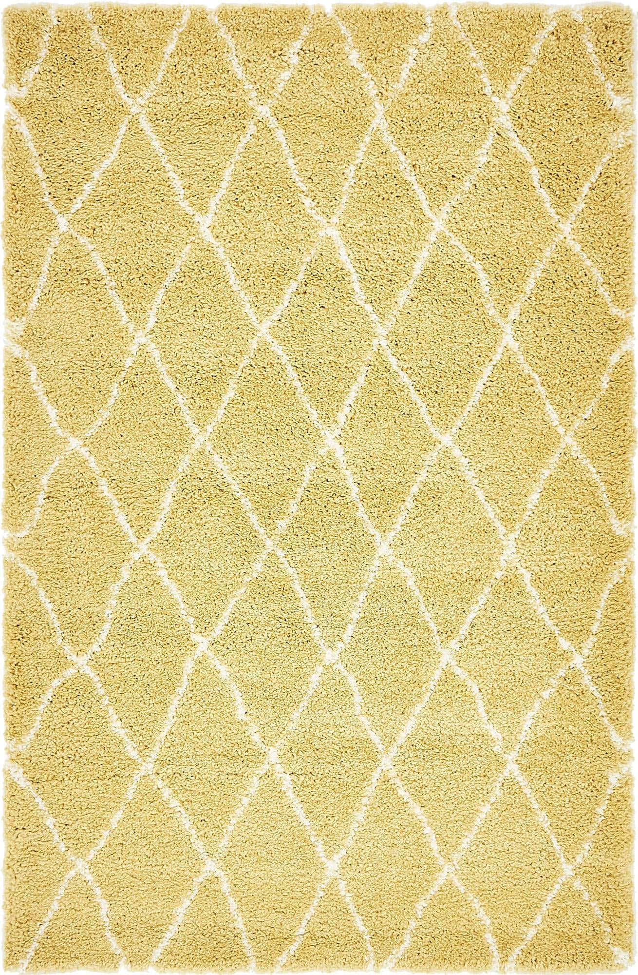 Myflair Möbel & Accessoires Hochflor-Teppich »Temara Shag Lagerräumung«, rechteckig, 51 mm Höhe, gewebt, Rauten Design, weich & kuschelig