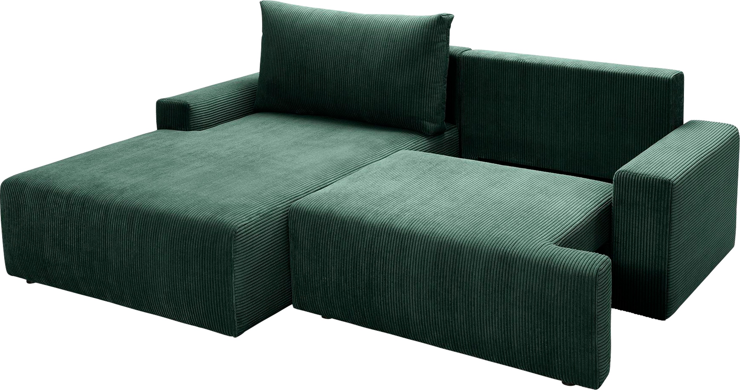 exxpo - sofa fashion Ecksofa »Orinoko, aktuelles Design und hoher Sitzkomfort, L-Form«, inkl. Bettfunktion und Bettkasten, schöne Farben im angesagten Cord