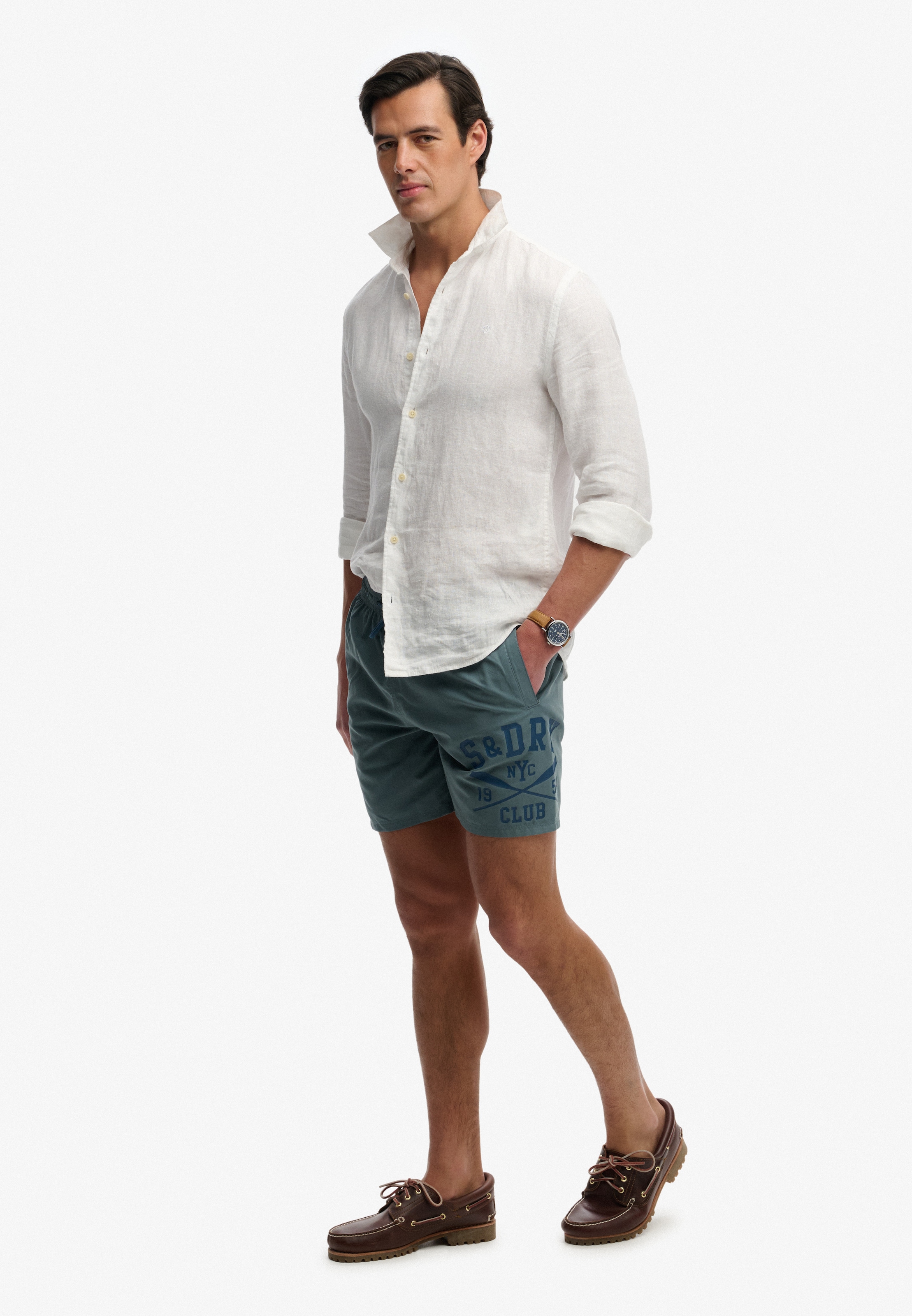 Superdry Badeshorts »PRINTED LOGO 16 SWIM SHORT«