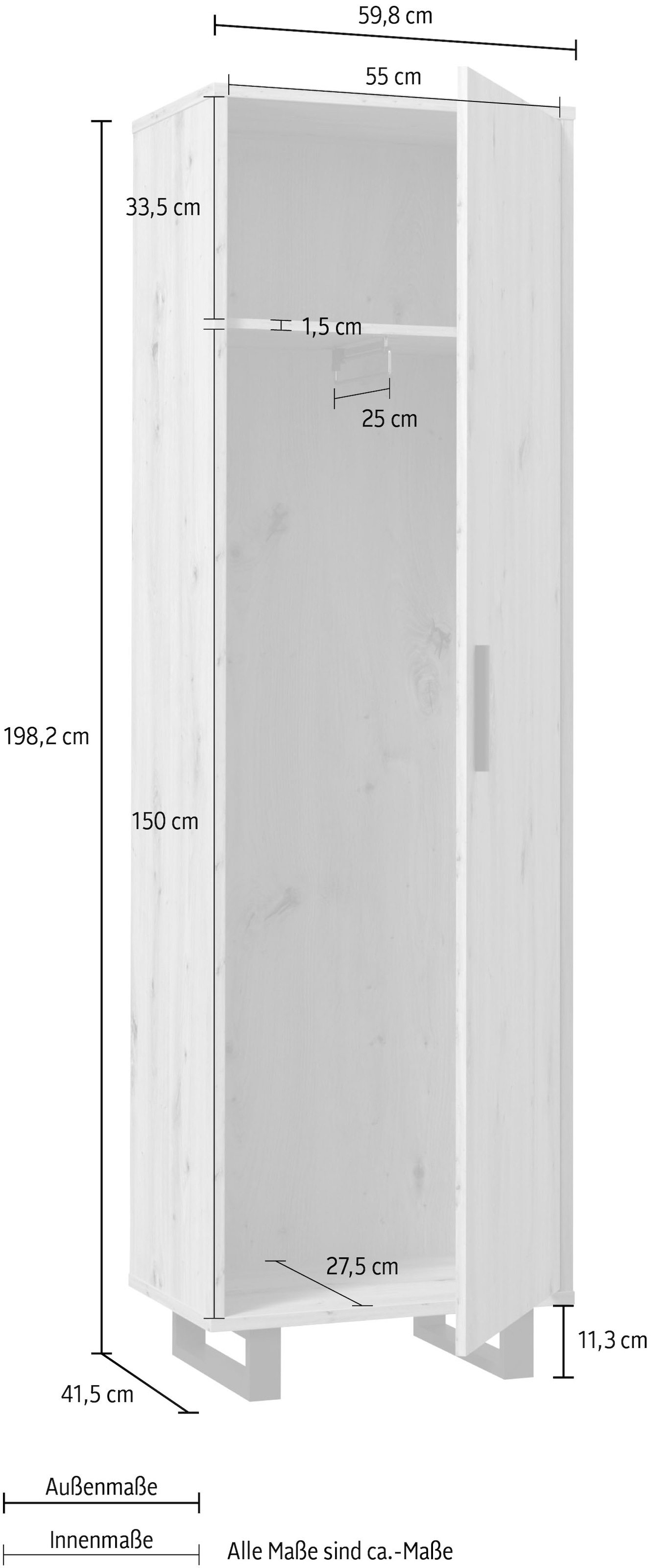 FORTE Garderobenschrank »Maracay«, Höhe 198 cm bestellen | BAUR