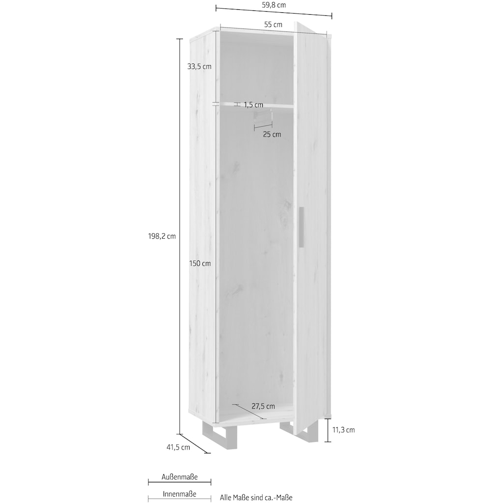 FORTE Garderobenschrank »Maracay«, Höhe 198 cm