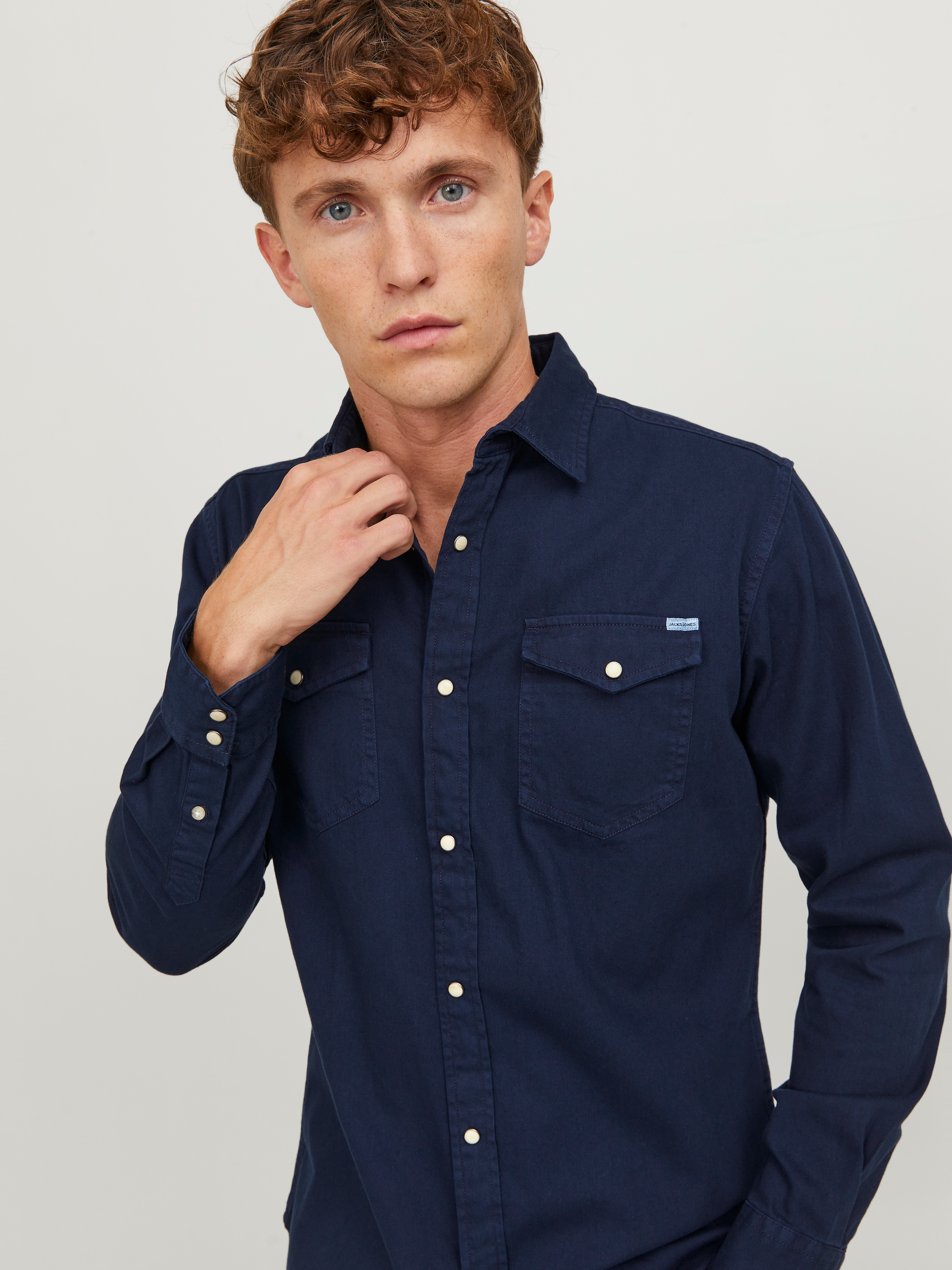 Jack & Jones Langarmhemd »JJESHERIDAN SHIRT L/S NOOS« mit angesetzter Brusttasche